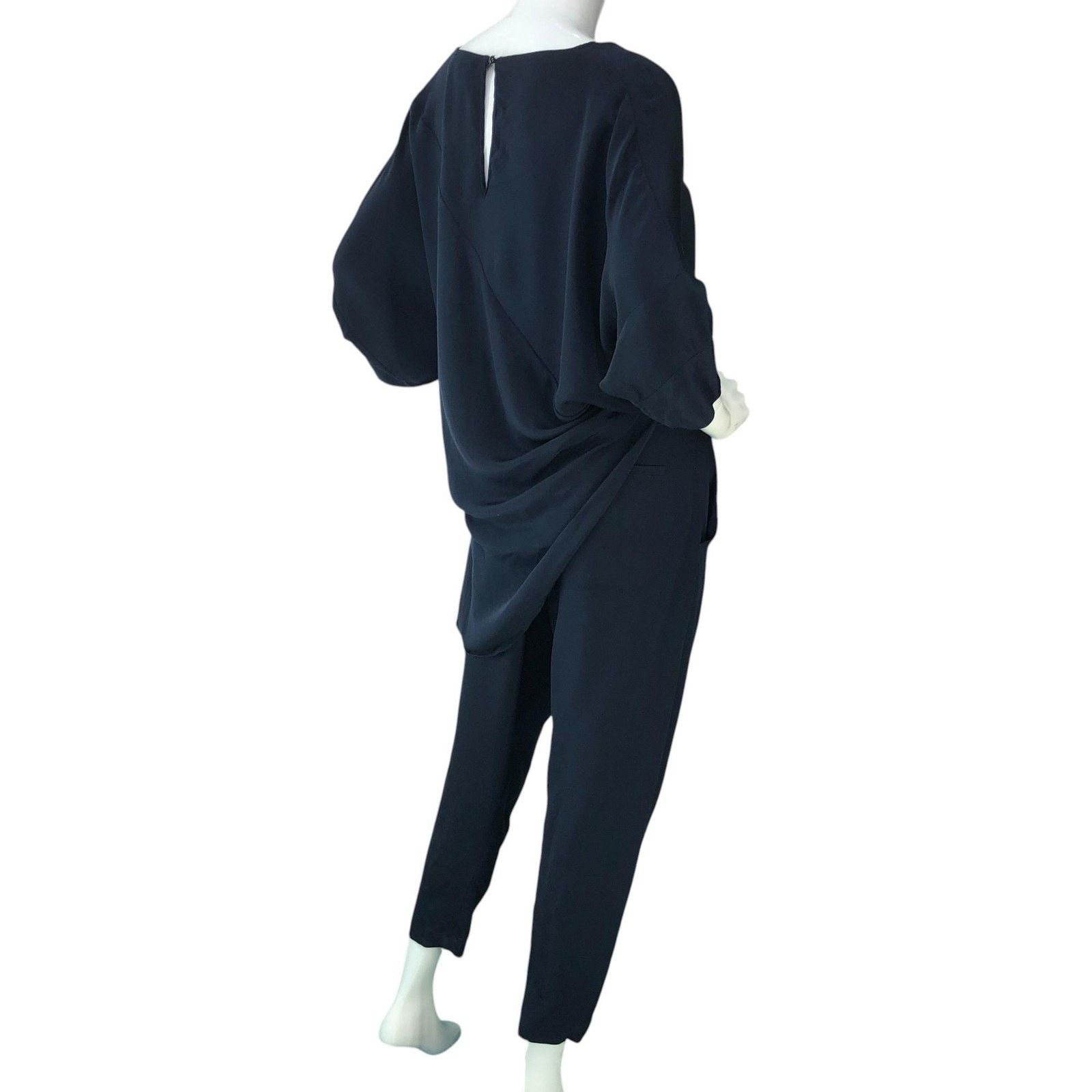 Rachel Comey Rachel Comey Jumpsuit 8 Silk Wide Leg V Neck Draped Pantsuit Size 30" / US 8 / IT 44 - 8 Thumbnail