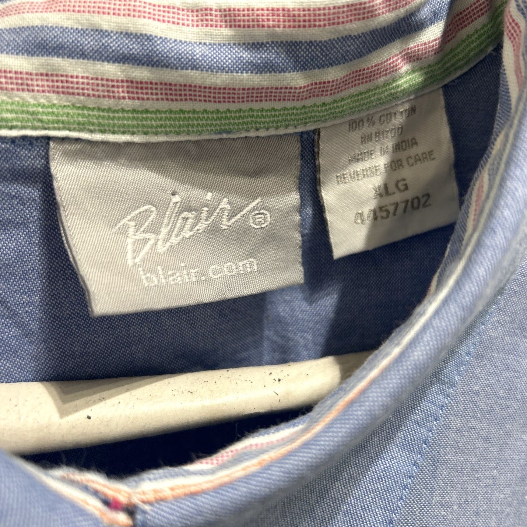 Blair Blair Blouse XLG Light Blue Linen Women's Size L / US 10 / IT 46 - 3 Thumbnail