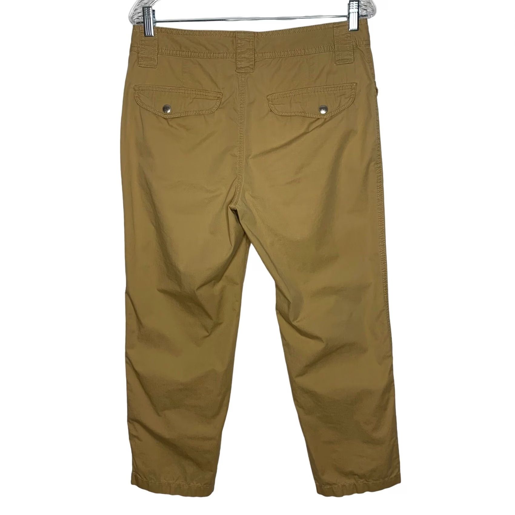 Ralph Lauren Lauren Ralph Lauren Womens Size 8 Green Label Khaki Pants Casual Ankle Cropped Pants Womens Regular 100% Cotton Beige Canvas Straight Inseam 25.5 in Size 30" / US 8 / IT 44 - 2 Thumbnail