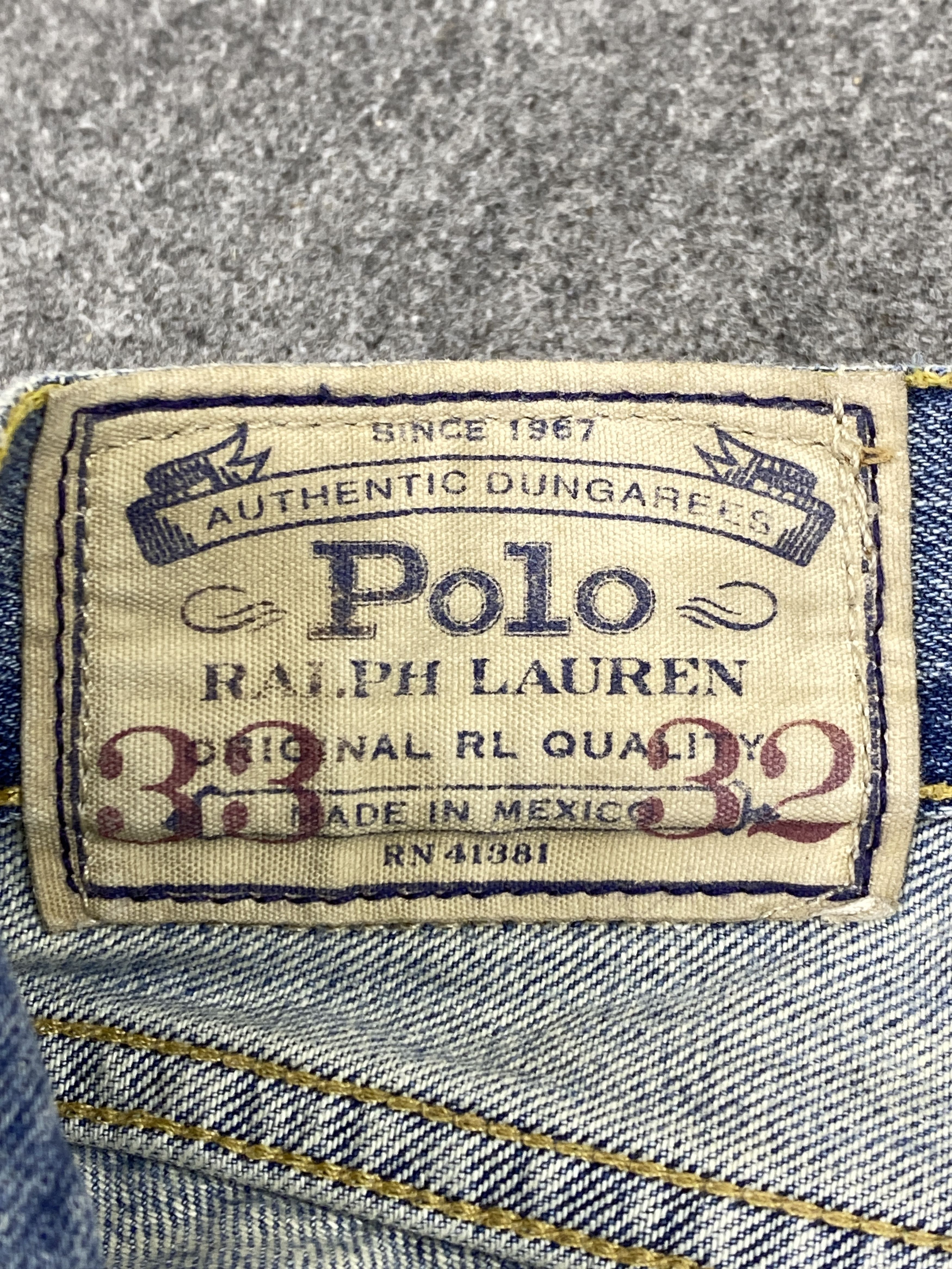 Polo Ralph Lauren Vintage Polo Ralph Lauren Selvedge Faded Blue Jeans DP2855 Size US 37 - 5 Thumbnail