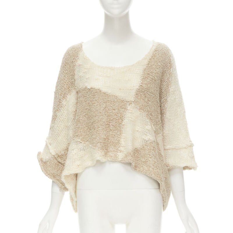 Comme des Garcons TRICOT COMME DES GARCONS 1980's Vintage Hand Made crochet knit wool sweater Size M / US 6-8 / IT 42-44 - 1 Thumbnail