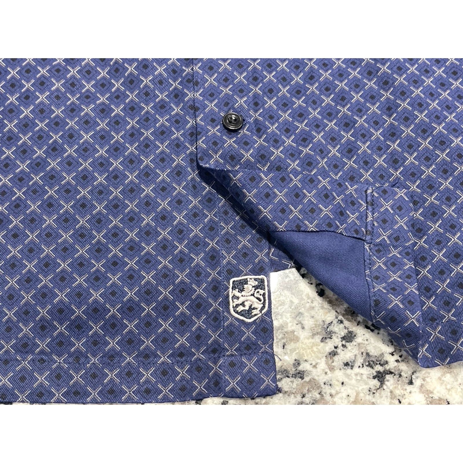 Nat Nast NAT NAST Luxury Originals Men’s 2XL Silk Button-Up Shirt Short Sleeve Geometric Multicolor Modern 100% Silk Size US XXL / EU 58 / 5 - 2 Thumbnail