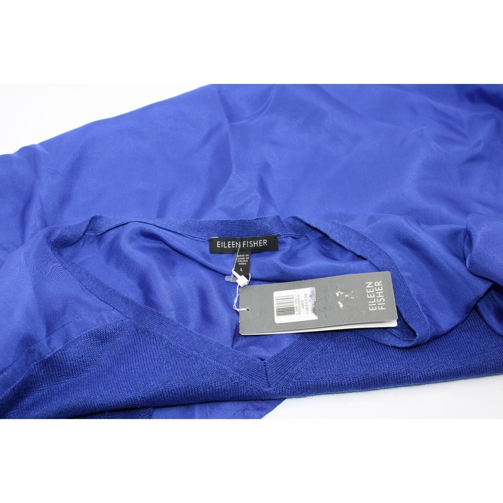 Eileen Fisher NWT EILEEN FISHER Linen Silk V Neck Knit Top Blouse L $198 Size L / US 10 / IT 46 - 4 Thumbnail