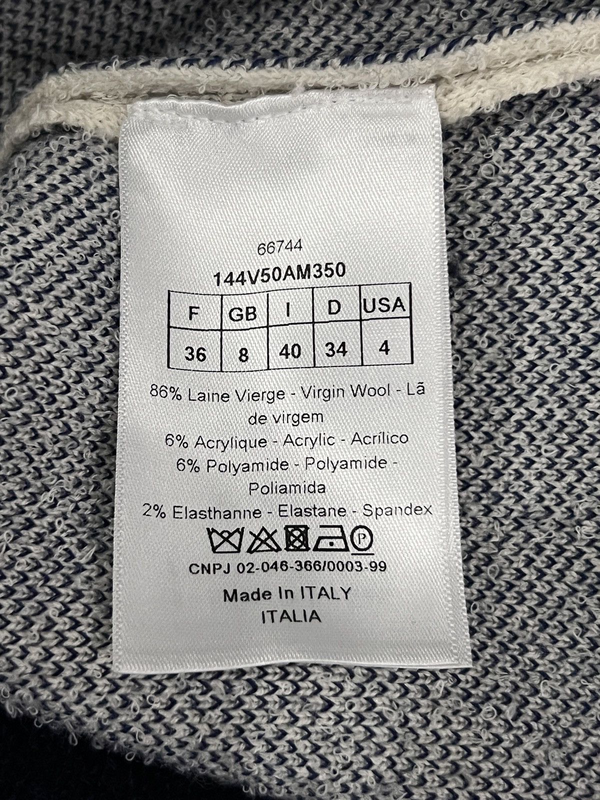 Dior Christian Dior "I Love Paris" Wool Knit Baseball Jacket Size US XS / EU 42 / 0 - 13 Thumbnail