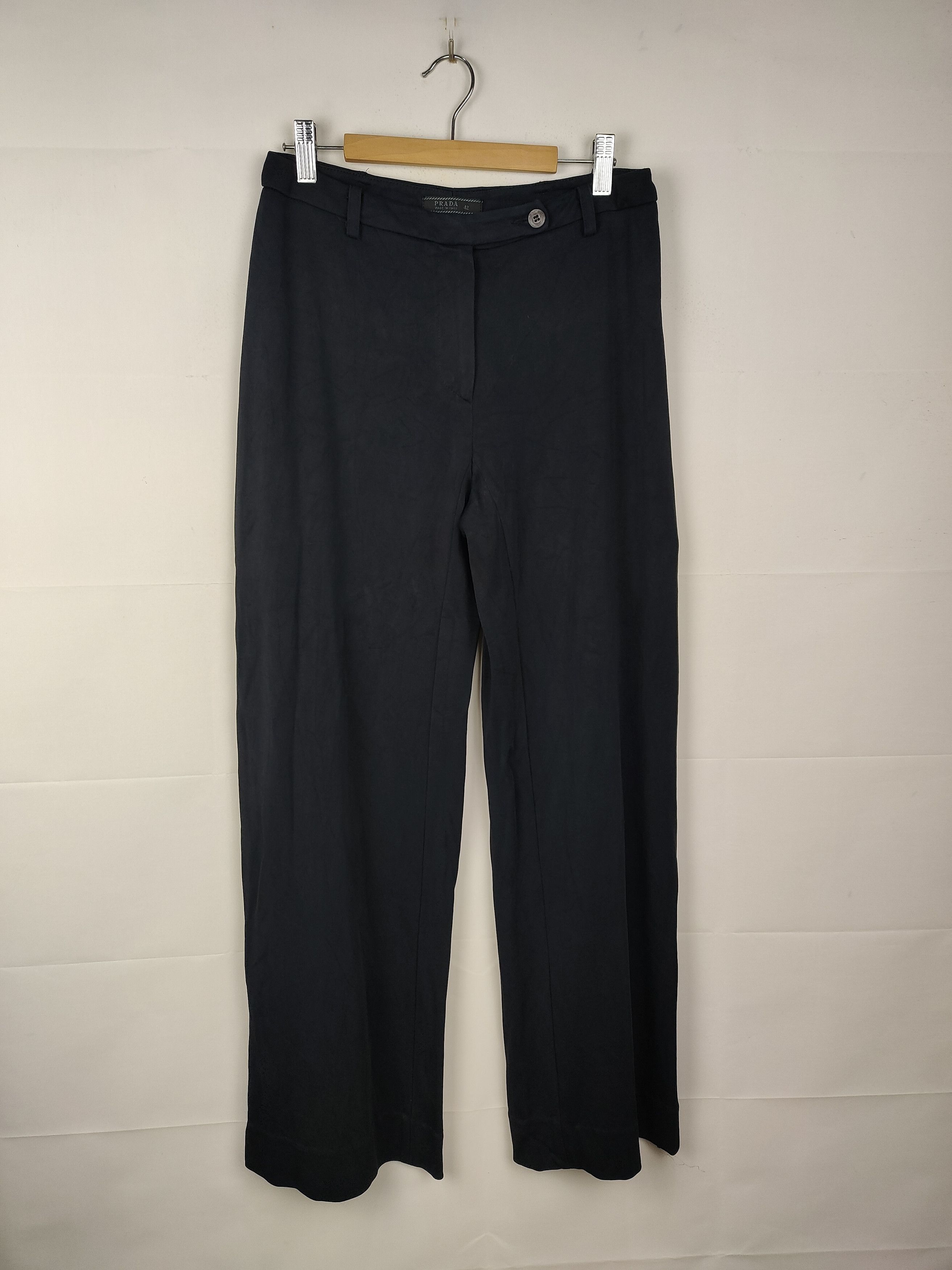 Prada Prada straight-leg pants in black Polyester Size 28" / US 6 / IT 42 - 1 Thumbnail