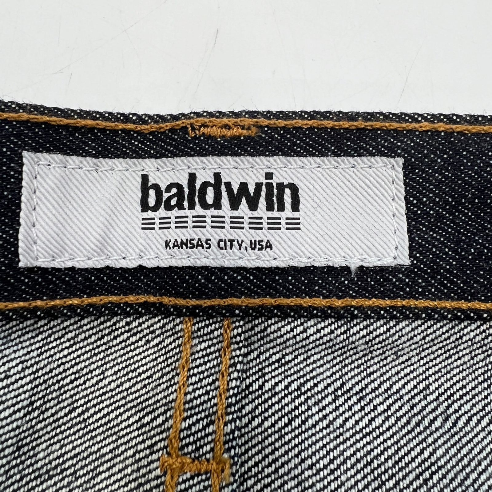 Baldwin Baldwin Reed Classic Straight Leg Jeans Dark Wash Selvage Size US 29 - 3 Thumbnail