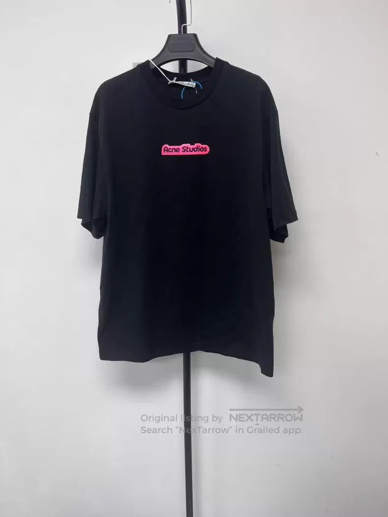 Acne Studios Letter print pattern crewneck short-sleeve T-