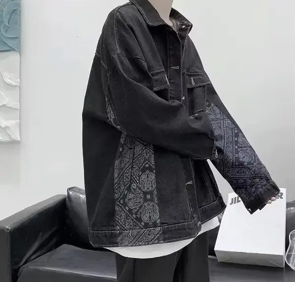Japanese Brand 💥New Limited Release Side Bandana Denim Jacket Size US L / EU 52-54 / 3 - 2 Thumbnail