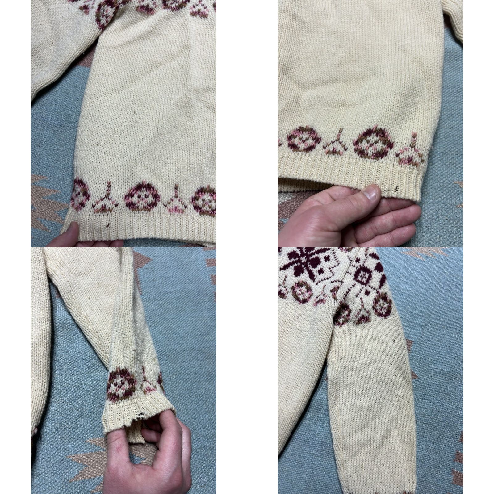 Vintage VINTAGE 1960s wool cardigan sweater Tami Icelandic Nordic distressed women’s M? Shirt Womens Size S / US 4 / IT 40 - 9 Thumbnail