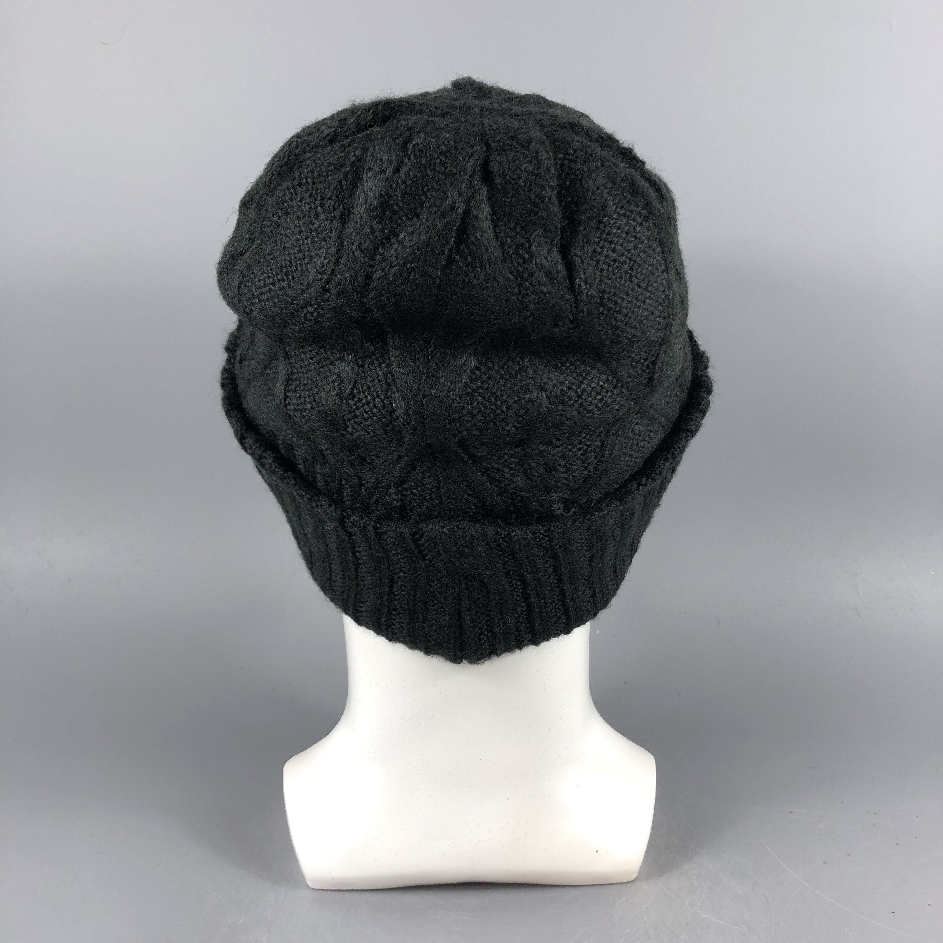 Vintage Aran Isle Ribbed Knit Beanie Snow Hat Snow Cap -D1255 Size ONE SIZE - 3 Thumbnail