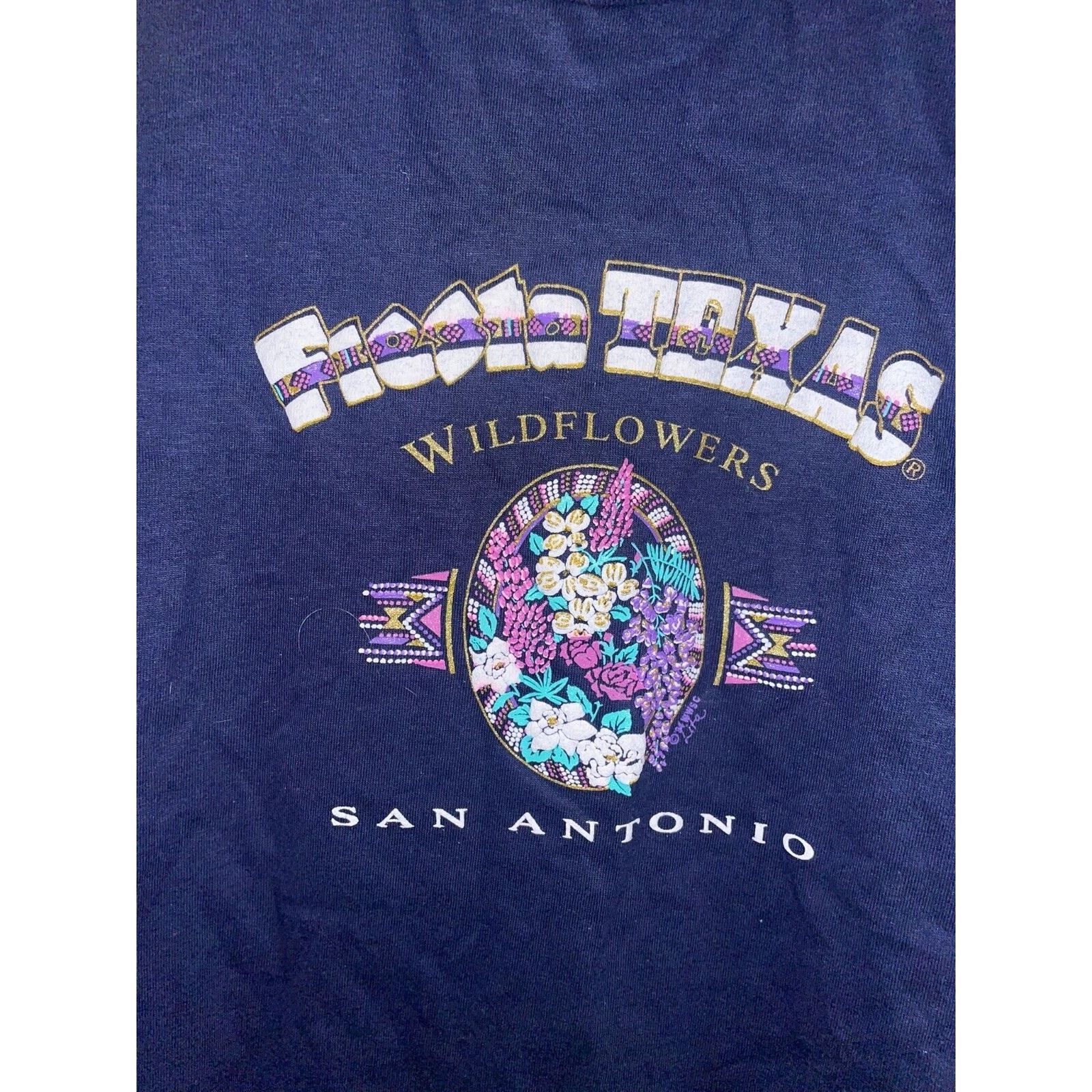 Jerzees Vintage Texas Shirt Fiesta TX Wildflowers San Antonio Tee L Size US L / EU 52-54 / 3 - 2 Thumbnail
