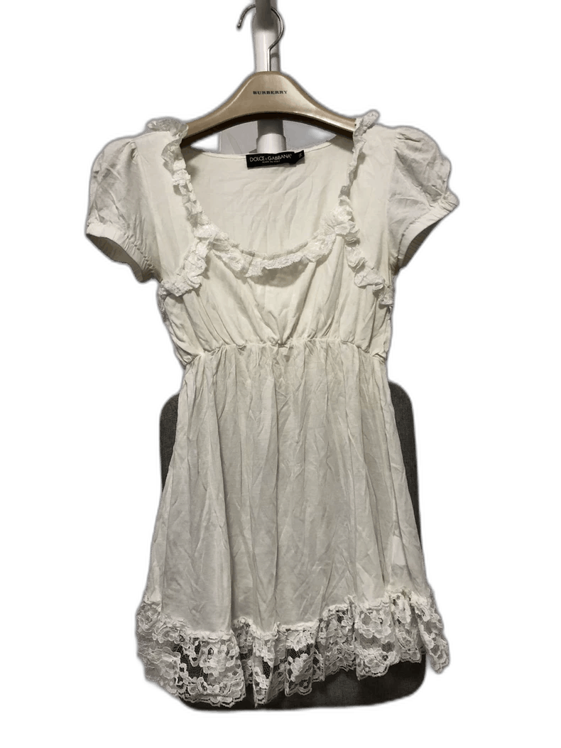 Dolce & Gabbana Dolce&Gabbana Short Dress with Ruffles Size US 36 / EU 52 - 1 Thumbnail