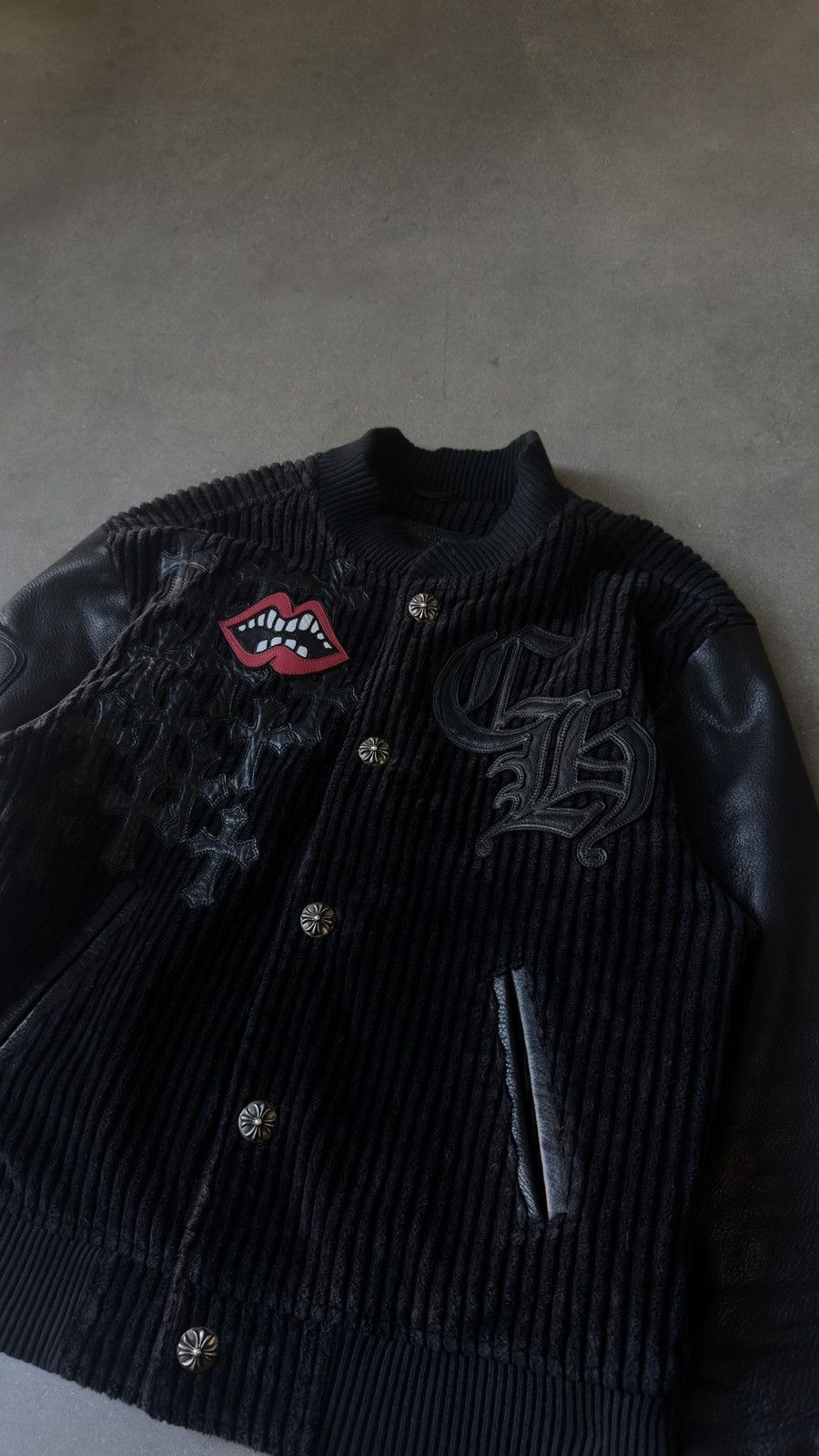 Chrome Hearts RARE! Chrome Hearts Matty Boy Lips CrossPatch Varsity Jacket Size US S / EU 44-46 / 1 - 3 Thumbnail