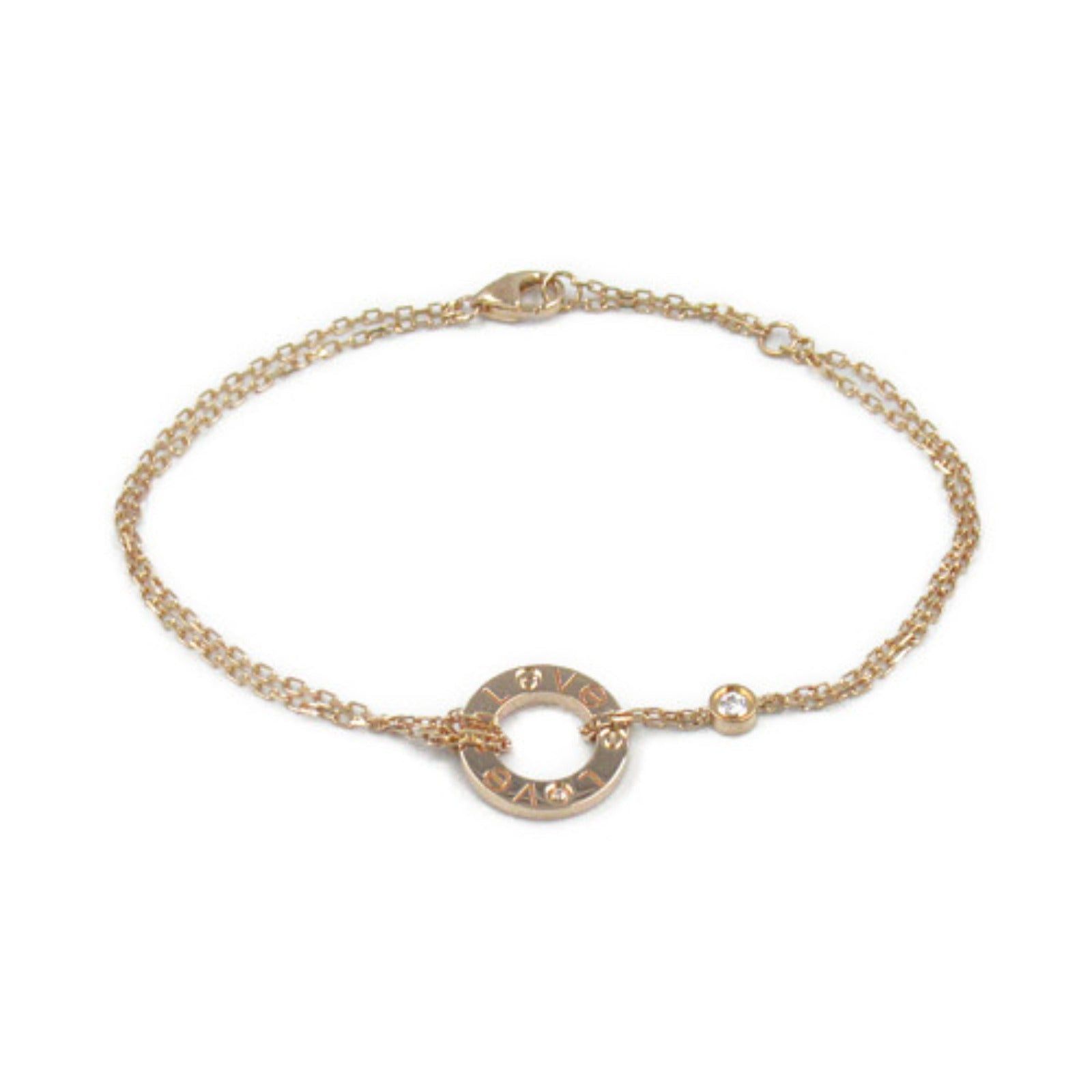 Cartier Cartier Love Circle Bracelet K18Pg (Pink Gold) Diamond Clear Size ONE SIZE - 1 Thumbnail