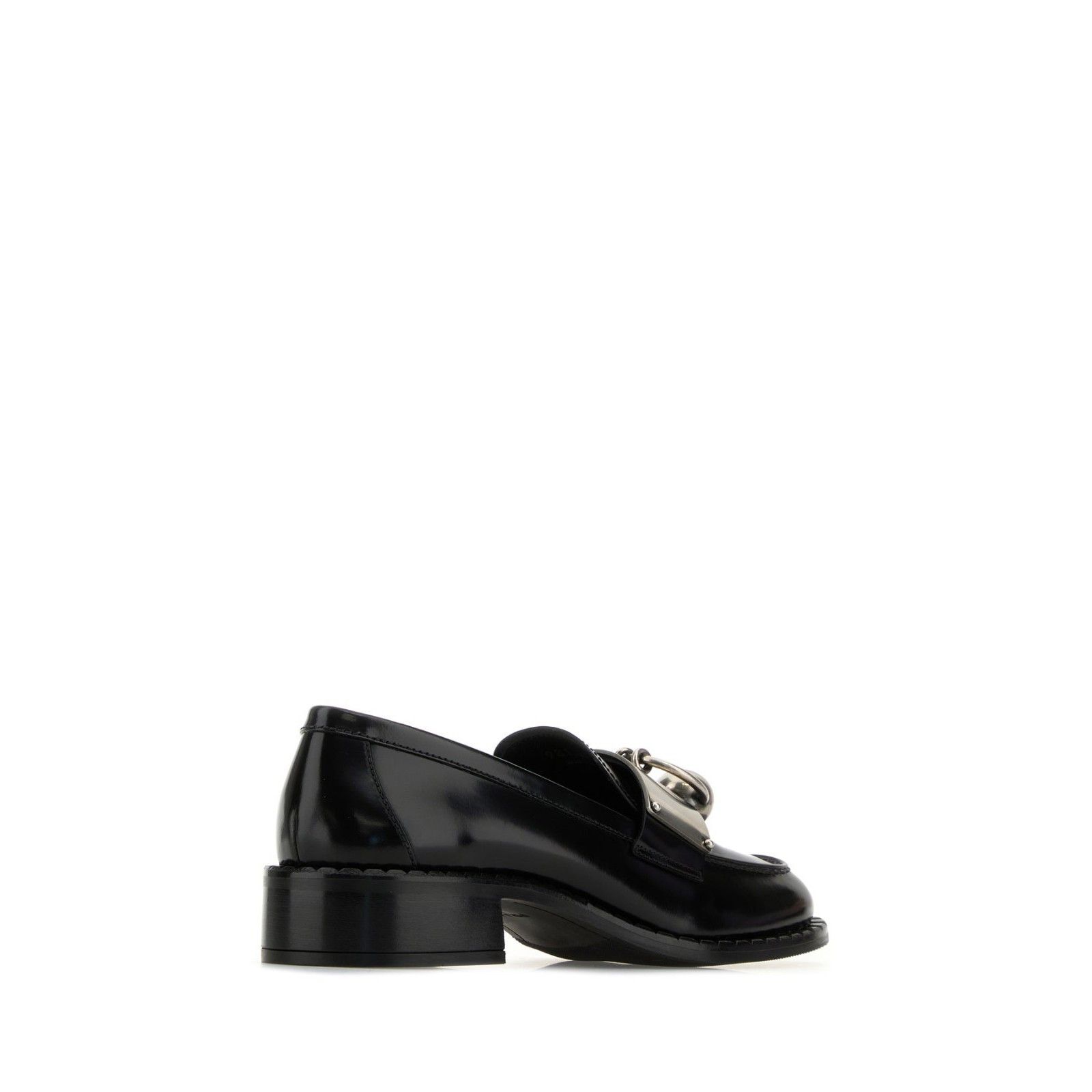 Prada PRADA Metallic Black Leather Loafers New And Authentic (Wome Size US 7 / IT 37 - 3 Thumbnail