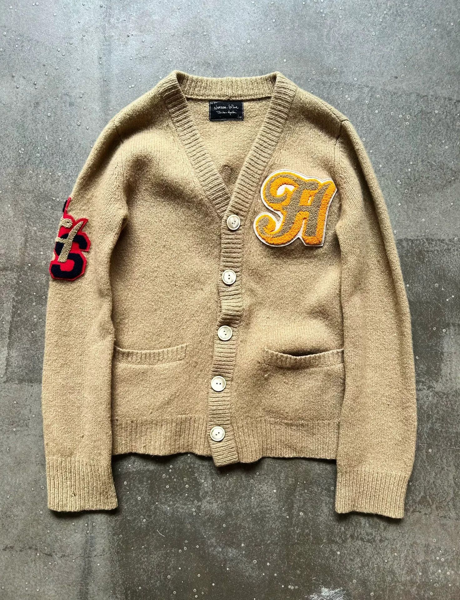 Number (N)ine number nine knitted cardigan in beige Size US M / EU 48-50 / 2 - 1 Thumbnail