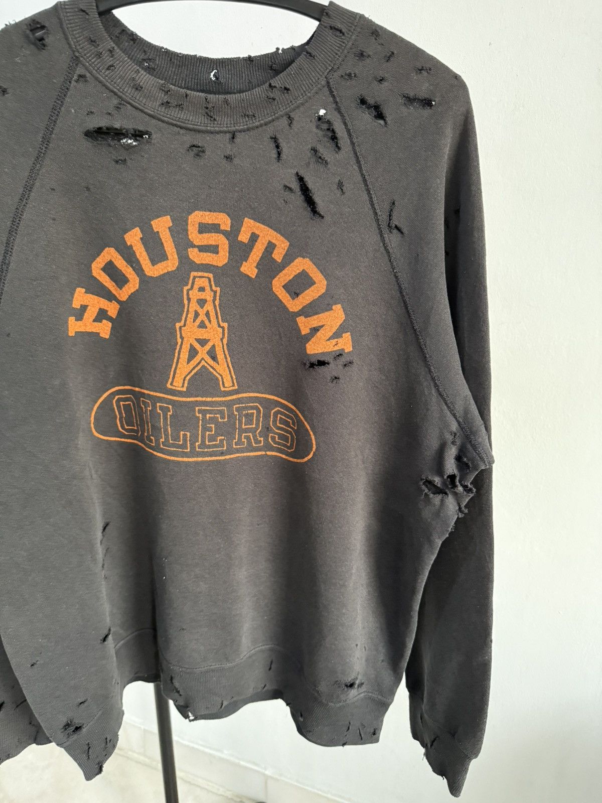 Vintage Vintage Houston oilers Heavy distressed sweatshirt Size US M / EU 48-50 / 2 - 3 Thumbnail