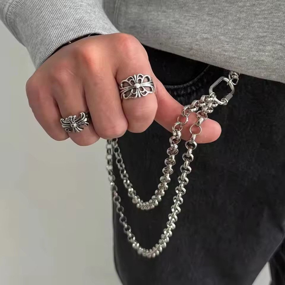 Jewelry Multilayer Biker Chain Wallet Chain Size ONE SIZE - 4 Thumbnail