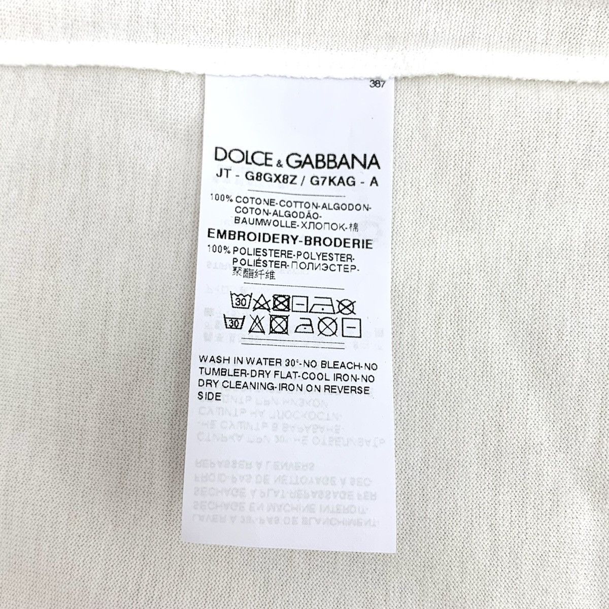 Dolce & Gabbana Dolce & Gabbana Cotton Short Sleeve T-Shirt K26WX Size US L / EU 52-54 / 3 - 6 Thumbnail
