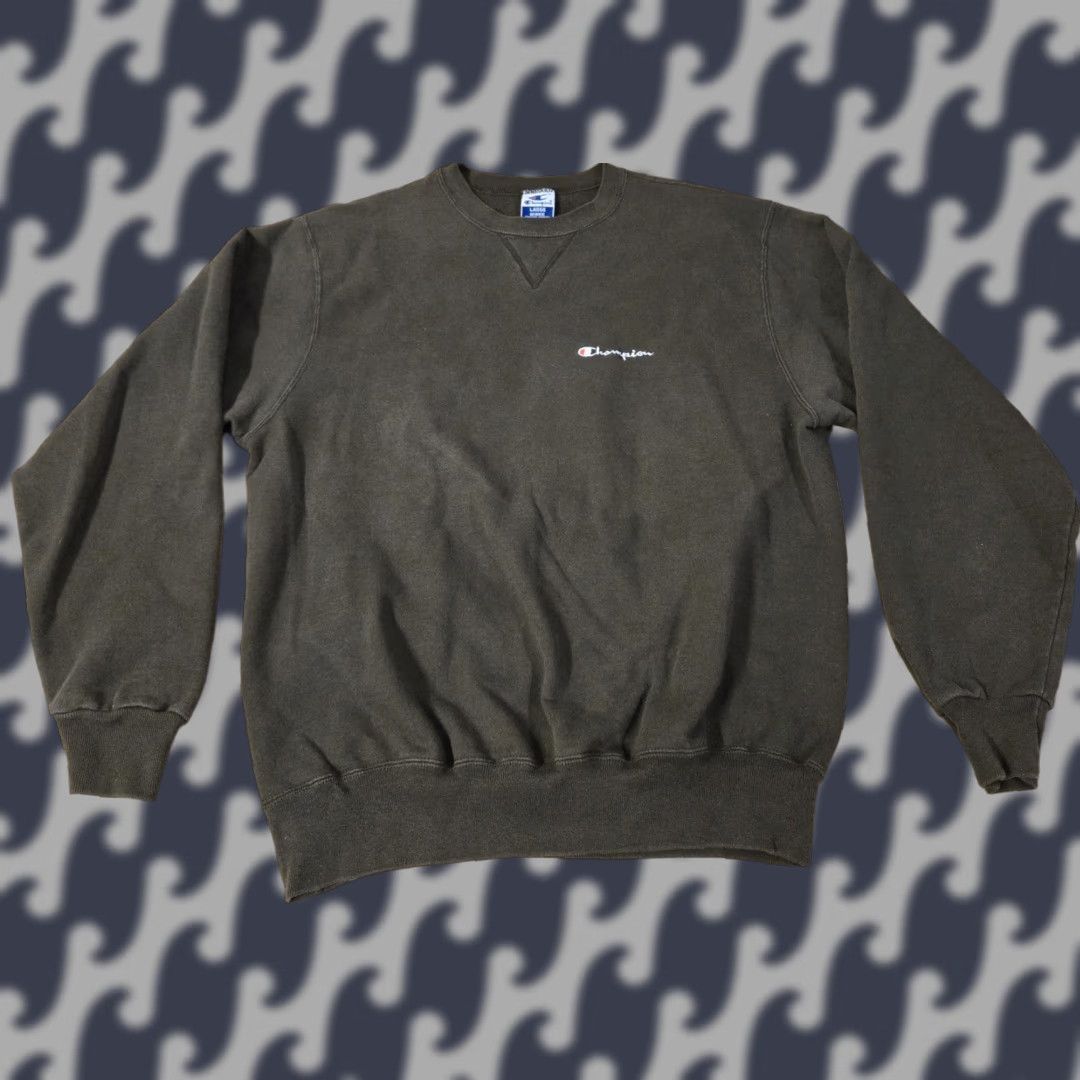 Champion Champion Sweatshirt Mens Large Brown Crewneck Pullover Embroidered Logo Fleece Heavyweight Classic Sports Size US L / EU 52-54 / 3 - 1 Thumbnail