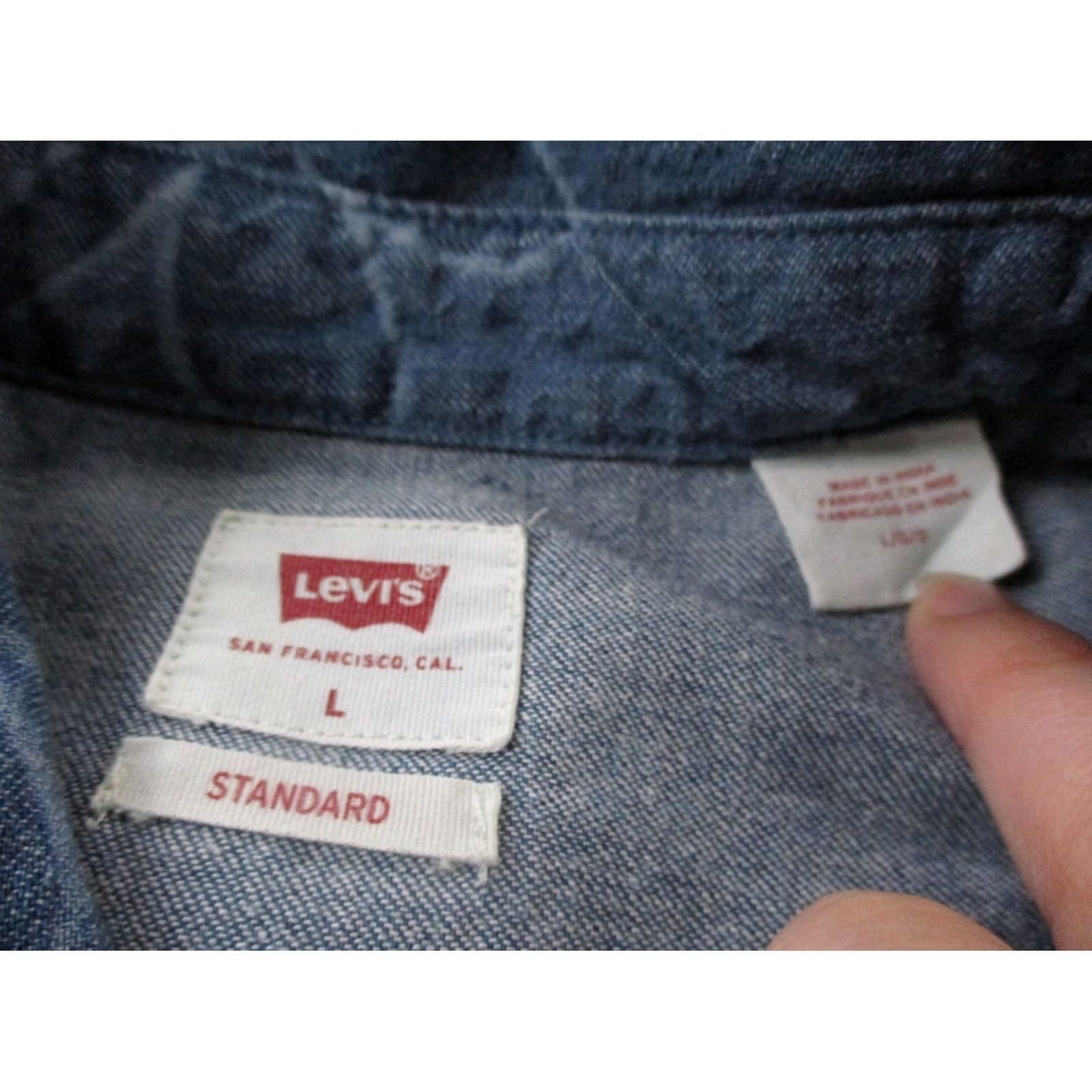 Levi's Levi's Shirt Mens L Floral Chambray Western Pearl Snap Button-Up Outdoor Size US L / EU 52-54 / 3 - 6 Thumbnail