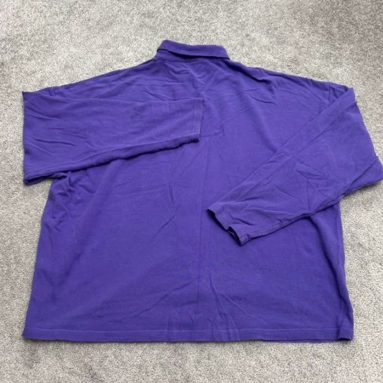 Asos ASOS Button-Down Polo Shirt Mens Medium Purple Long Sleeve Oversized Pique Knit Shirt Adult M Purple Casual Classic Size US M / EU 48-50 / 2 - 2 Thumbnail