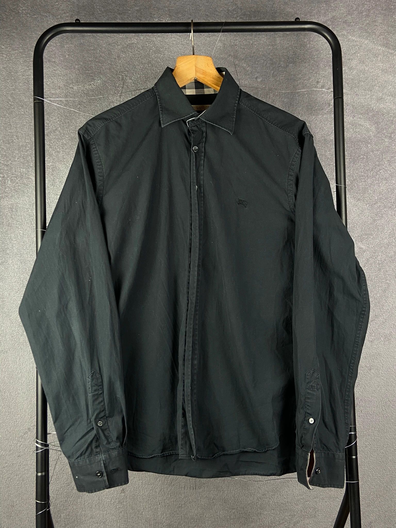 Burberry Burberry shirt black vintage retro designer luxury formal Size US L / EU 52-54 / 3 - 1 Thumbnail