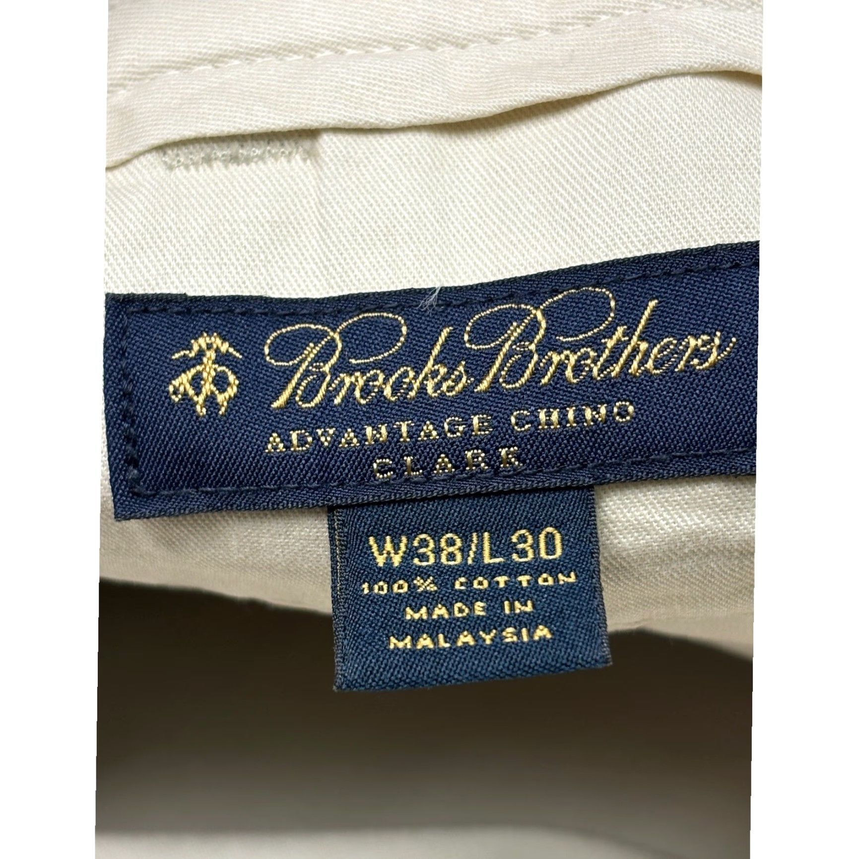 Brooks Brothers Brooks Brothers Advantage Chino Mens Pants Beige W38 L30 Classic Fit Cotton Straight Front Fronted Size US 38 / EU 54 - 6 Thumbnail