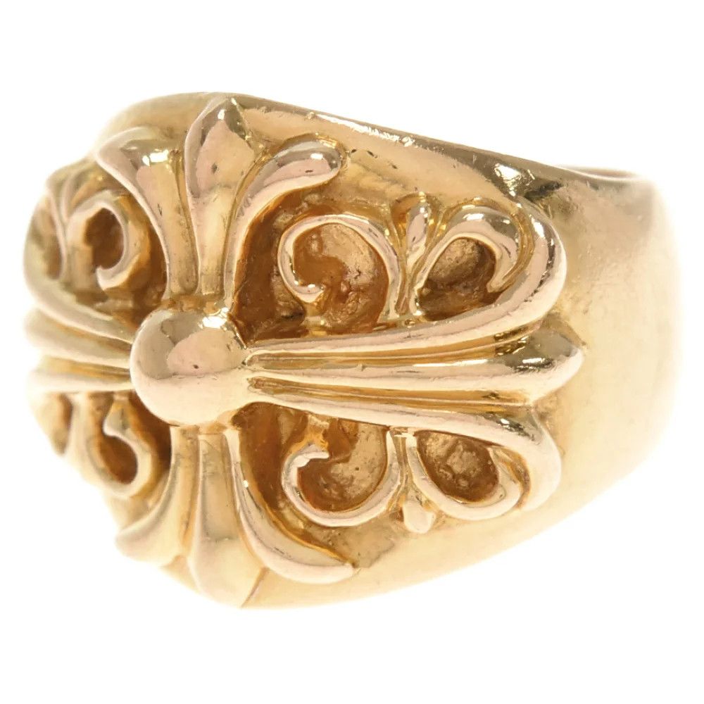 image of Chrome Hearts Gold Plus Ring - Size 10, Men's