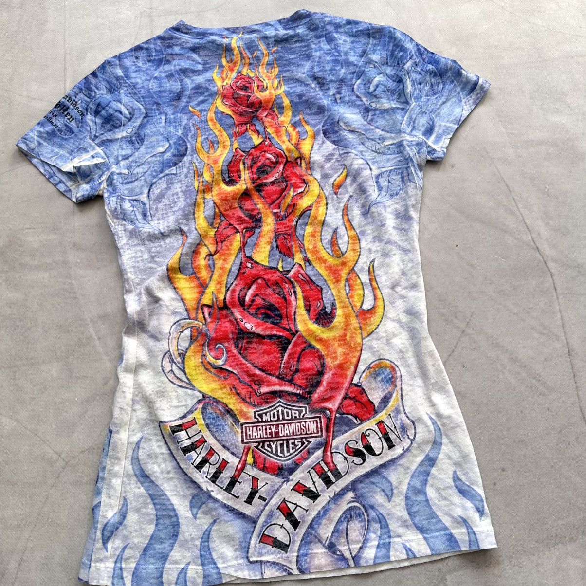 Hysteric Glamour 00s Tribal Flame Harley Davidson T Shirt Affliction Ed Hardy Size S / US 4 / IT 40 - 10 Thumbnail
