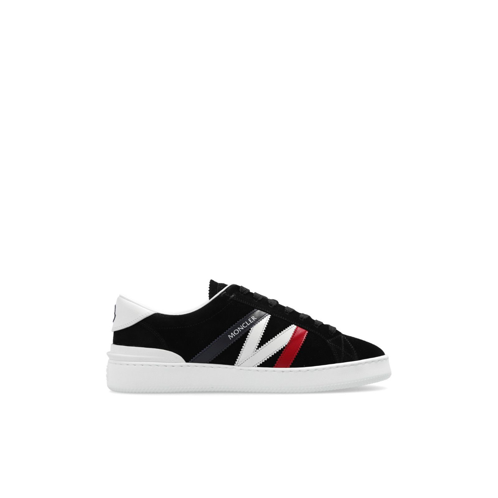 MONCLER Monaco Black Suede Sneakers New (Men's size:US 7.5 /