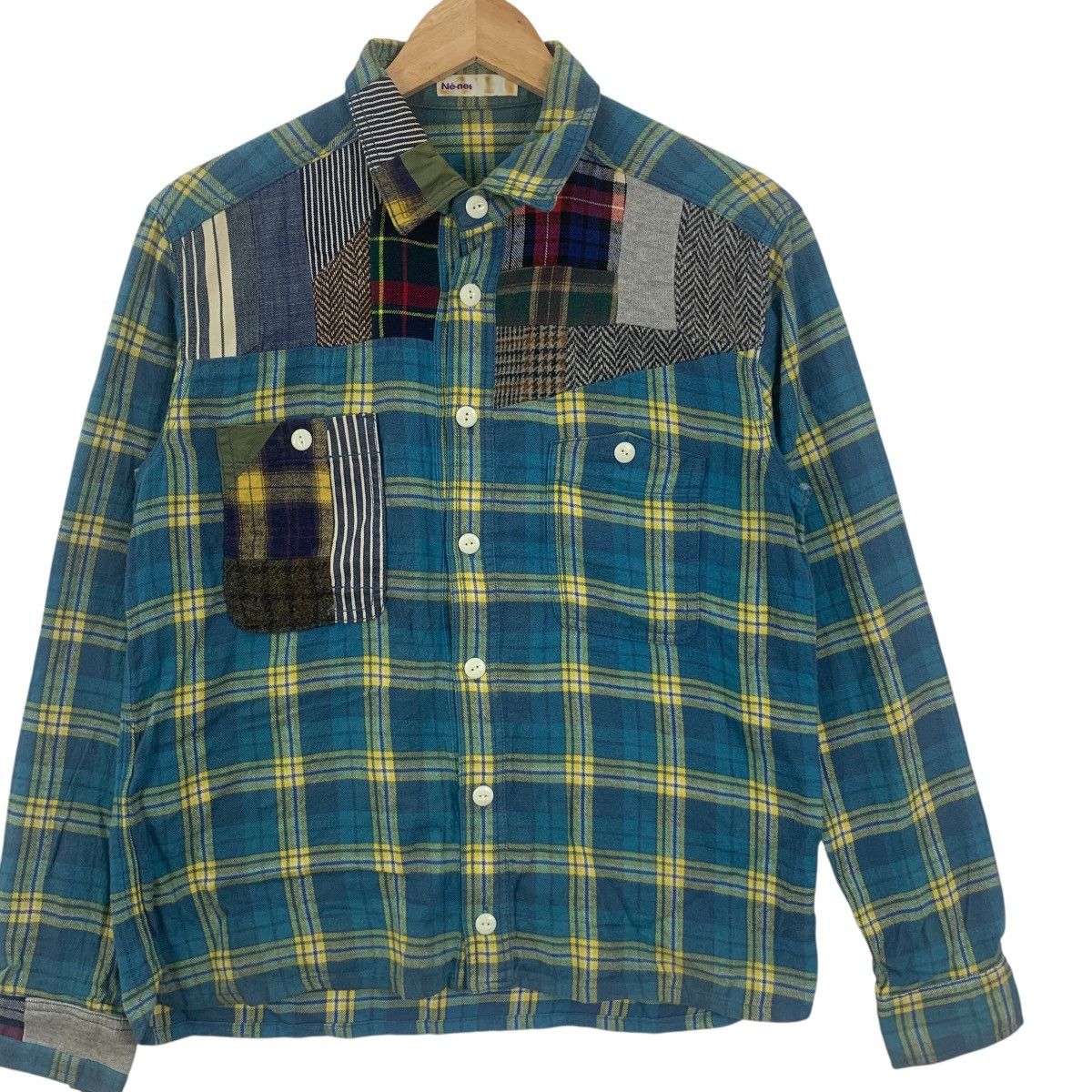 Issey Miyake Vintage ISSEY MIYAKE NE-NET Collection Patchwork Casual Tee Size S / US 4 / IT 40 - 4 Thumbnail