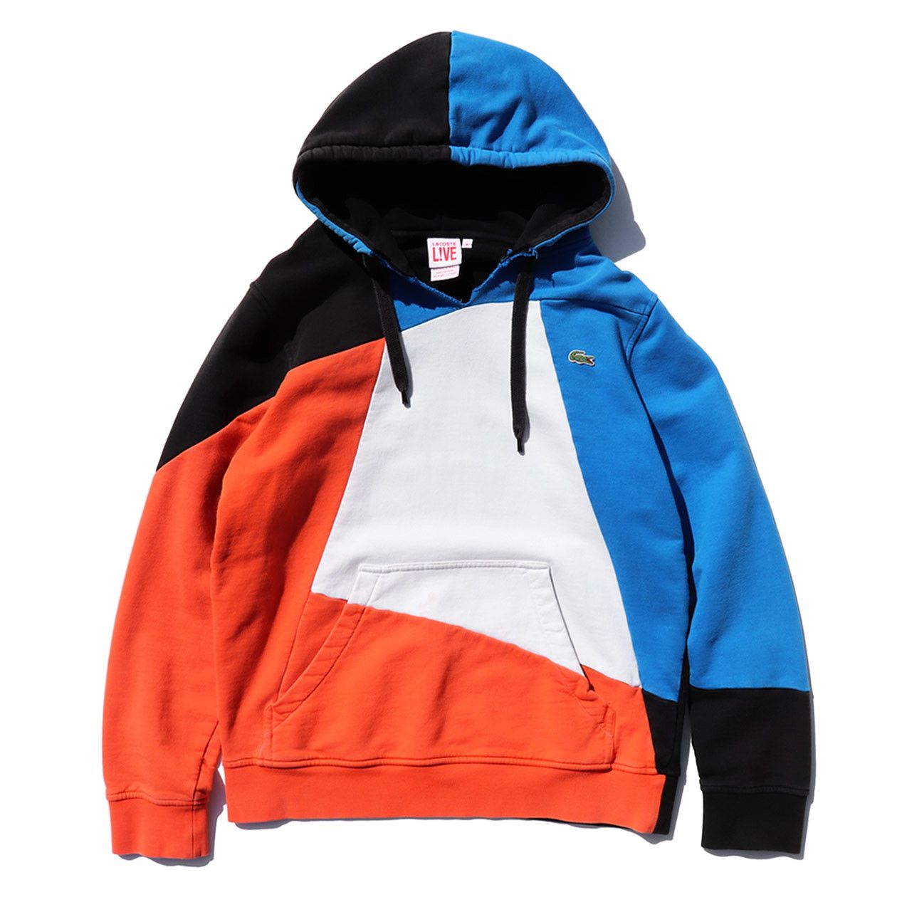 Lacoste hoodie🐊 Multicolor Colorblock 🔵🟠⚪⚫
