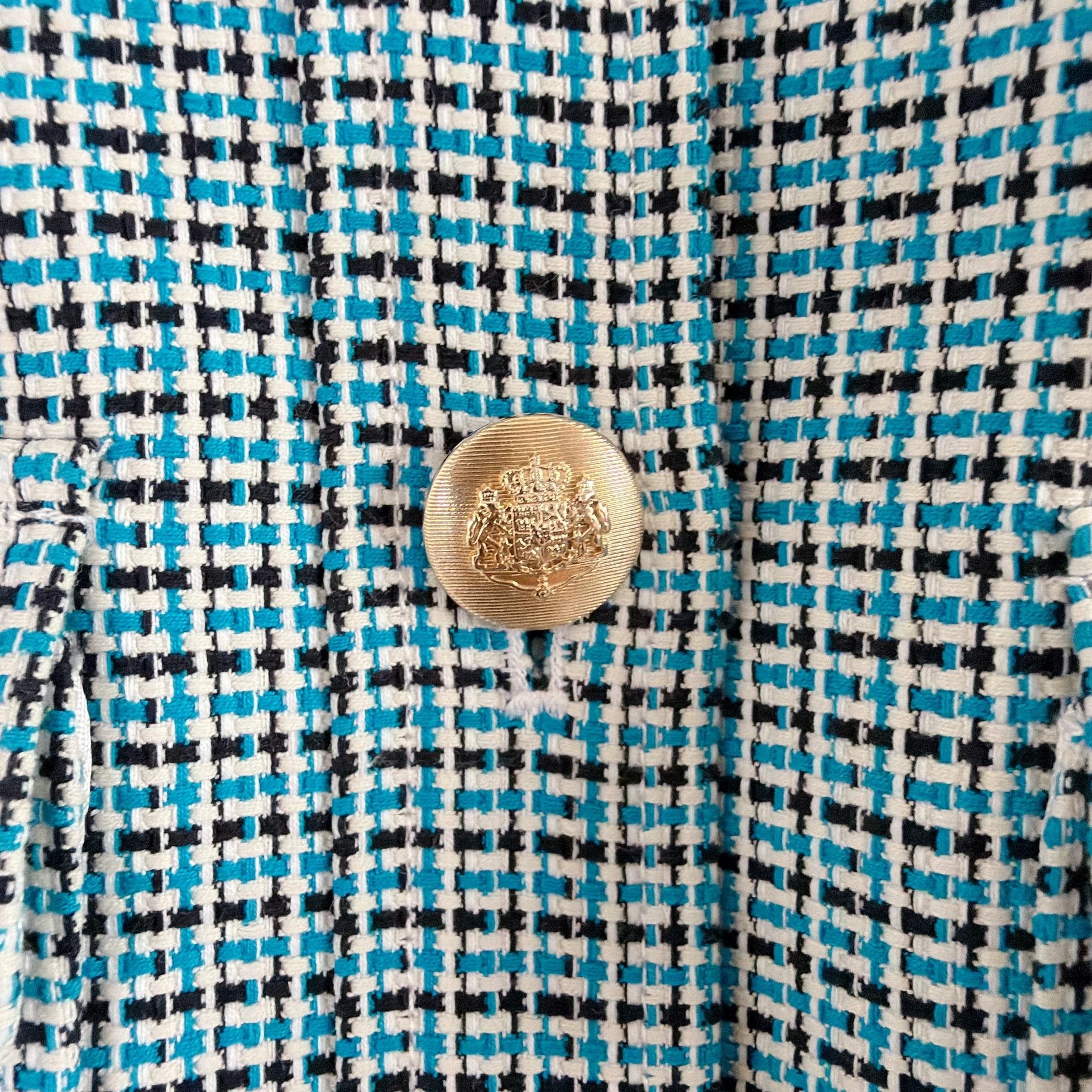 Maje Maje Blue Checkered Jacket Size 36 Size XS / US 0-2 / IT 36-38 - 6 Thumbnail