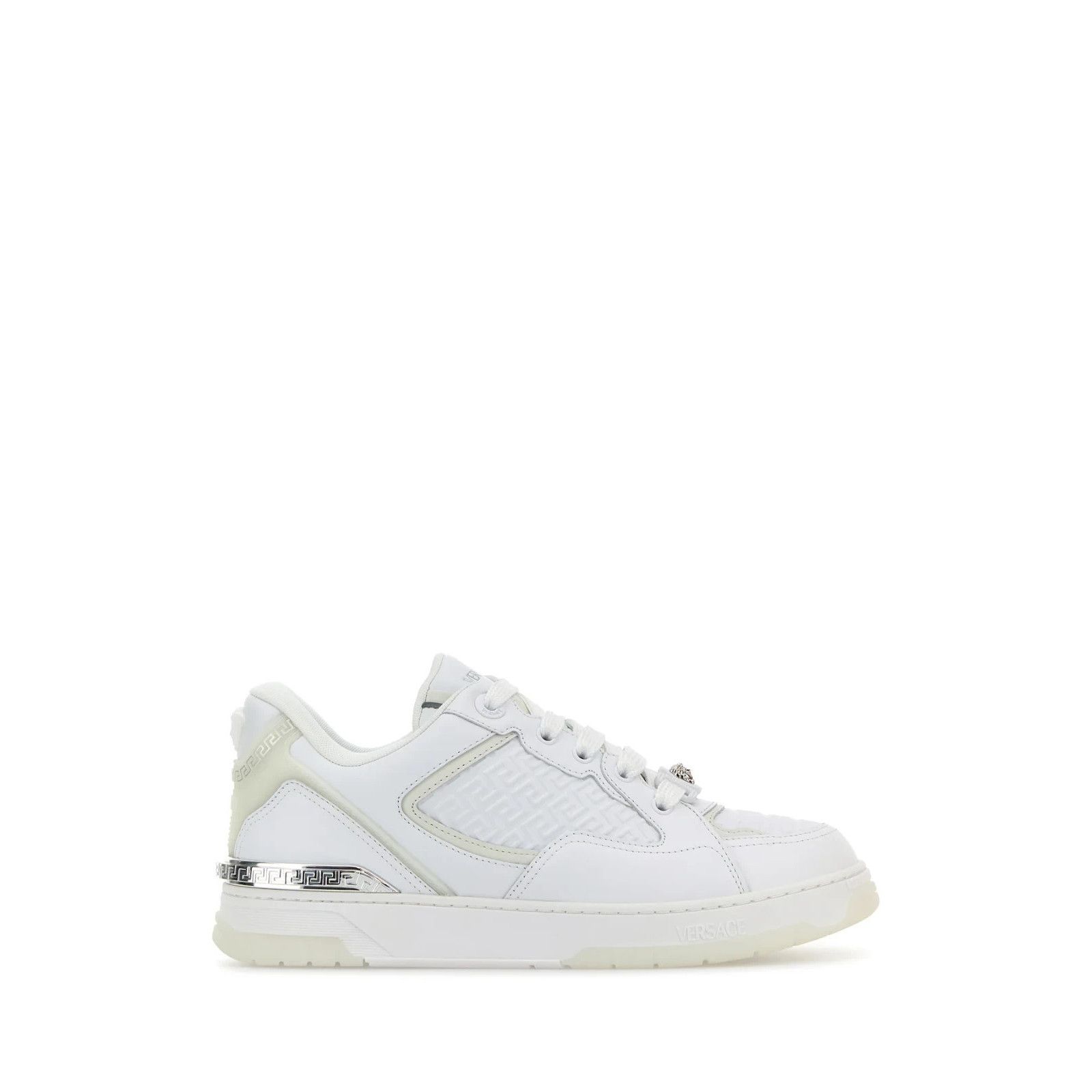 Versace VERSACE White Leather Sneakers New And Authentic (Men's size Size US 7 / EU 40 - 1 Thumbnail