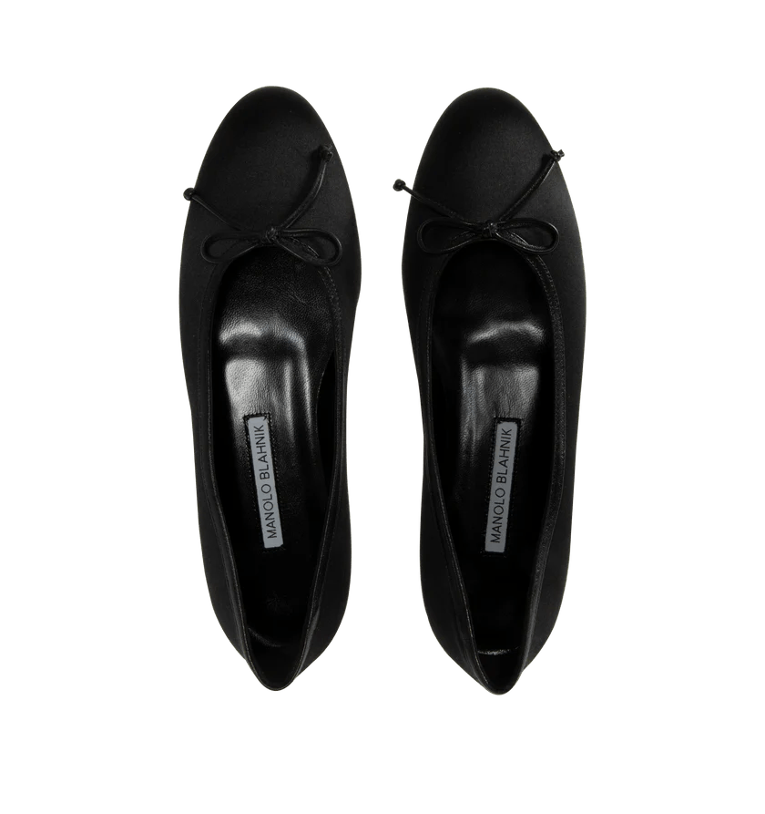 Manolo Blahnik o1h1sh11225 Verallim Suede Ballerinas in Black Size US 8 / IT 38 - 3 Thumbnail