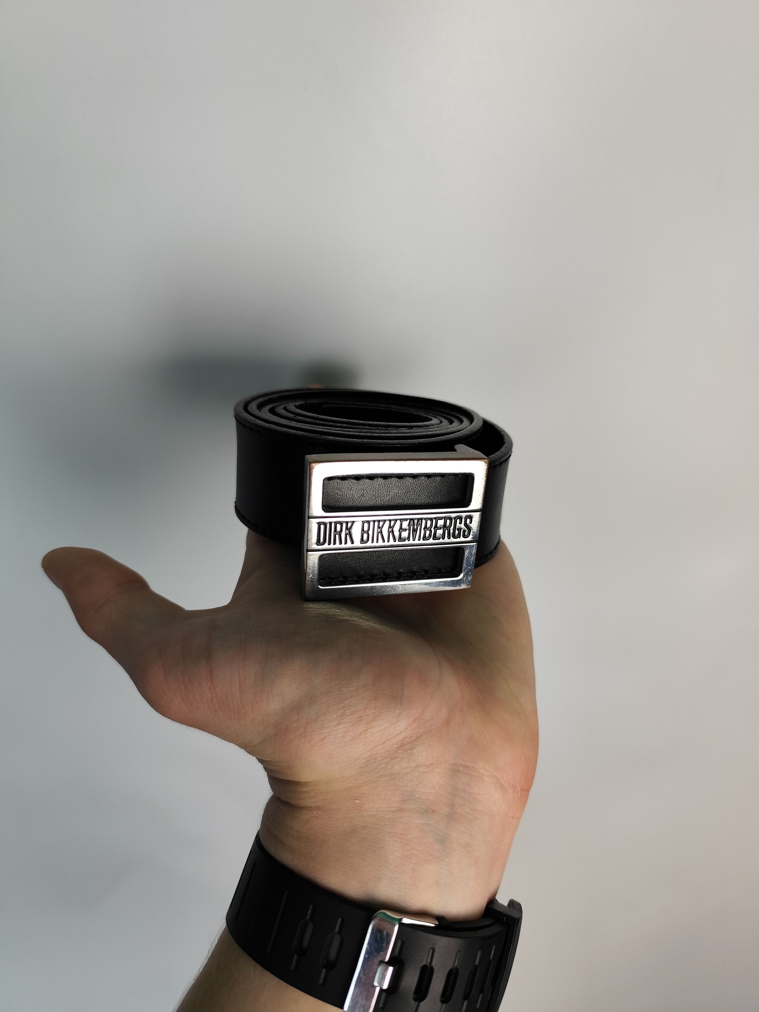 Dirk Bikkembergs Vintage streetwear Dirk Bikkembergs Leather Black Belt Size ONE SIZE - 1 Thumbnail