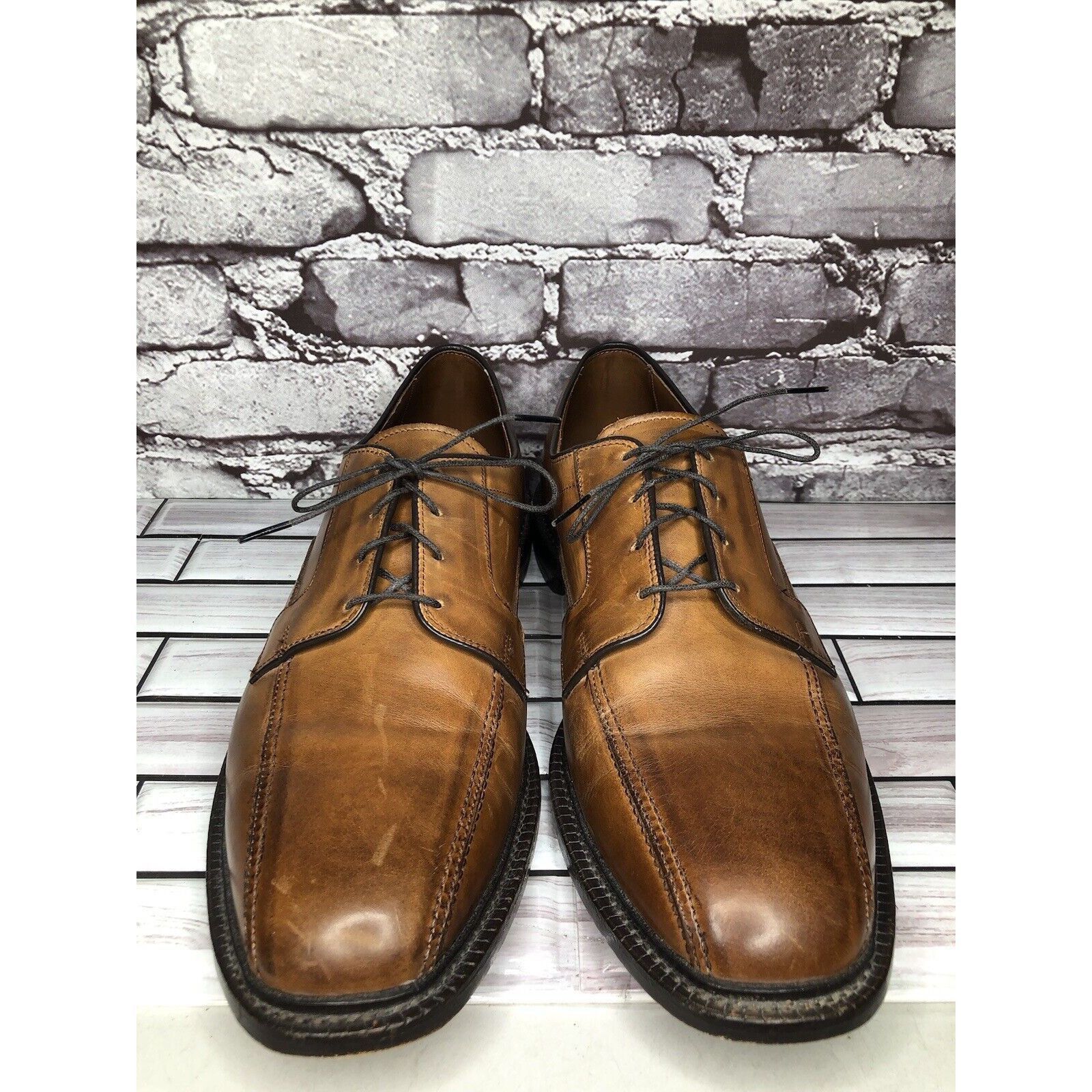 Allen Edmonds Allen Edmonds Dawson Brown Leather Derby Blucher Bicycle Dre Size US 13 / EU 46 - 9 Thumbnail