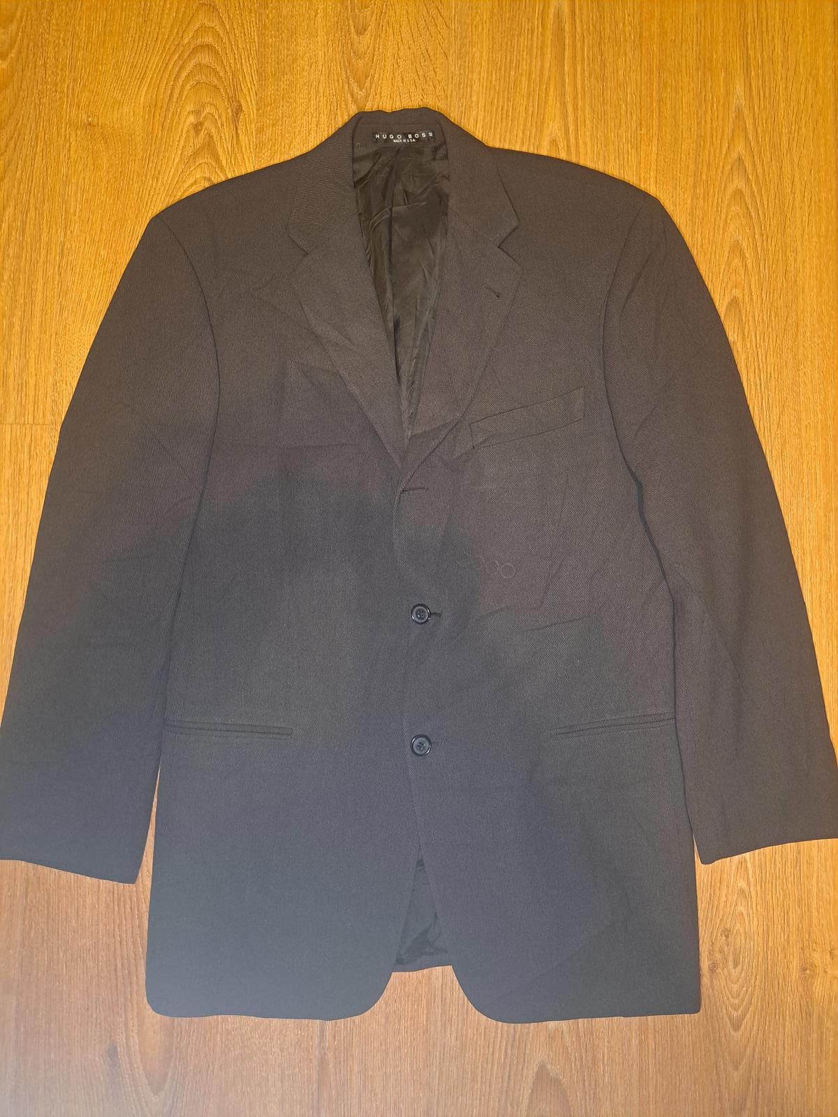 Hugo Boss Hugo Boss Sport Coat Mens 40R Brown Striped Virgin Wool Size 40R - 1 Thumbnail