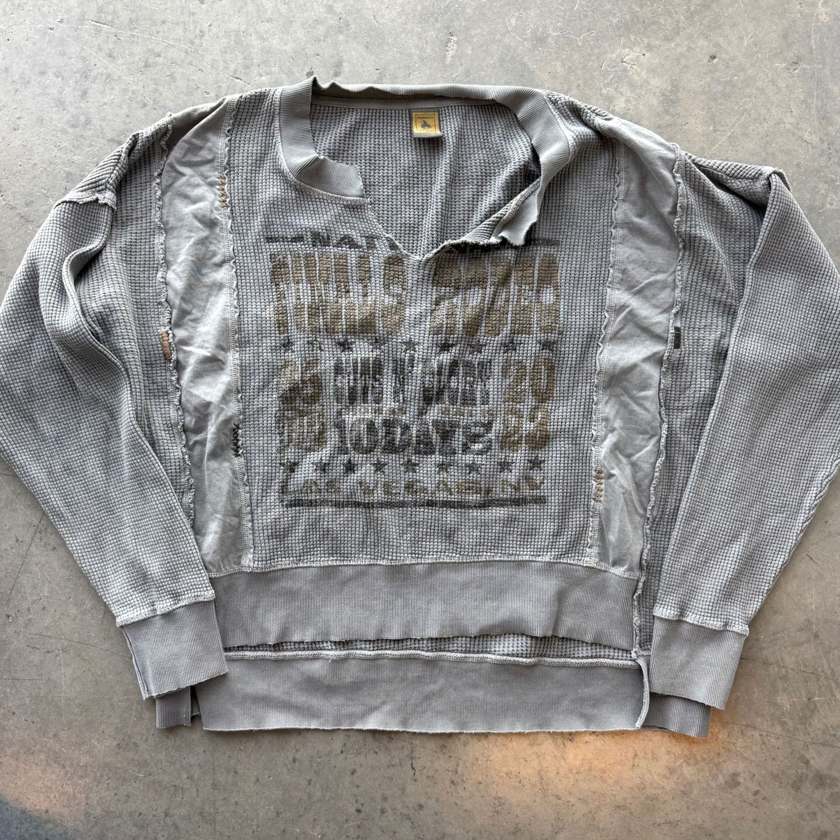 Vintage VINTAGE NFR Western Finals Rodeo Thermal Waffle Knit Longsleeve Tee XXL Women Gray Size XXL / US 16-18 / IT 52-54 - 2 Thumbnail