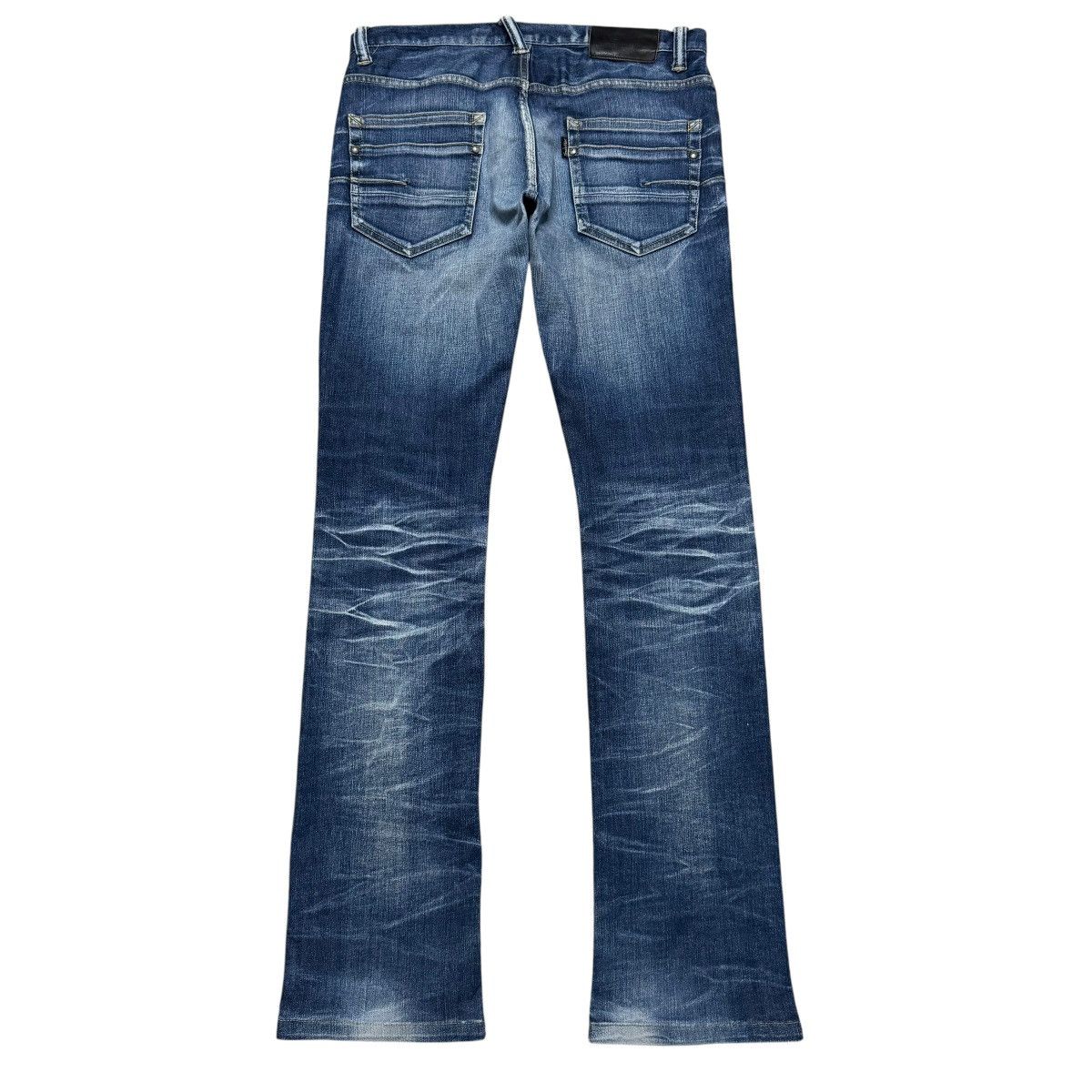 Tornado Mart Tornado Mart Acid Wash Denim Low Flare Jeans Size US 31 - 2 Thumbnail