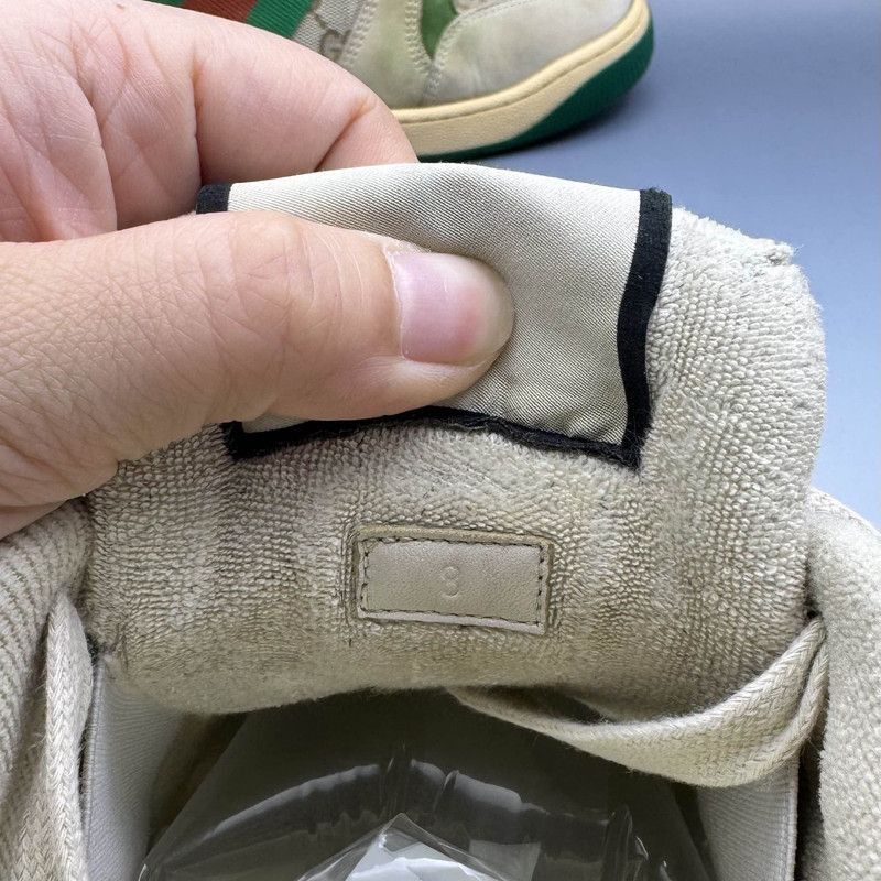 Gucci Gucci Screener Distressed Leather Sneakers for Men - Size US 8.5 / EU 41-42 - 5 Thumbnail
