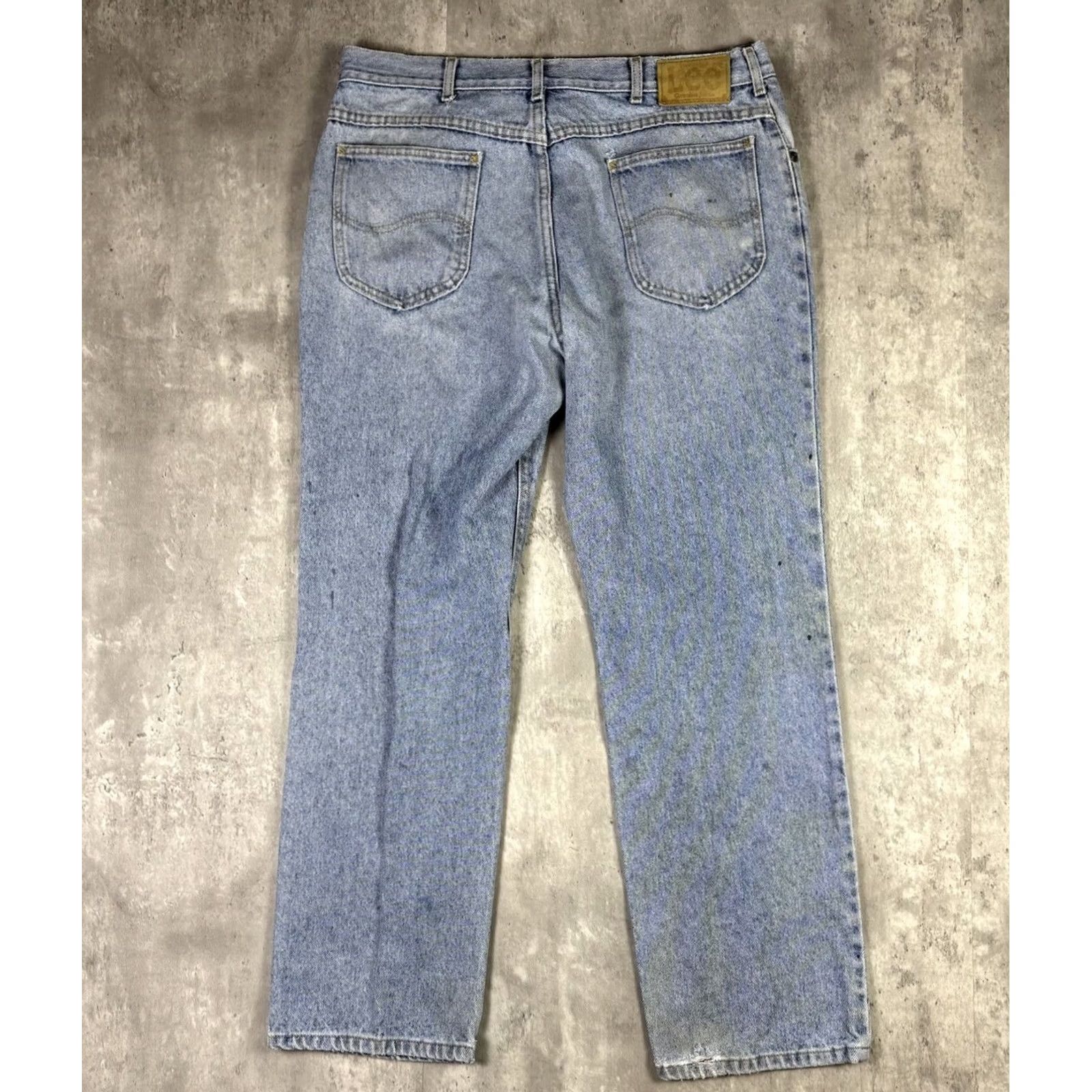 Lee VINTAGE 90s Lee Blue Light Wash Jeans Straight Relaxed Fit Mens 36x30 Size US 36 / EU 52 - 3 Thumbnail