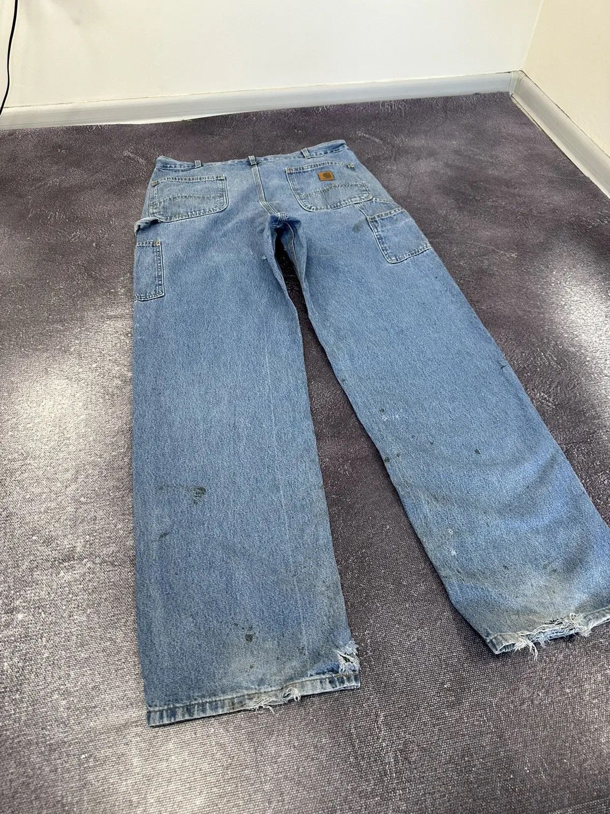 Carhartt × Vintage Vintage Carhartt Original Dungaree Fit Blue Denim Jeans Size US 38 / EU 54 - 3 Thumbnail