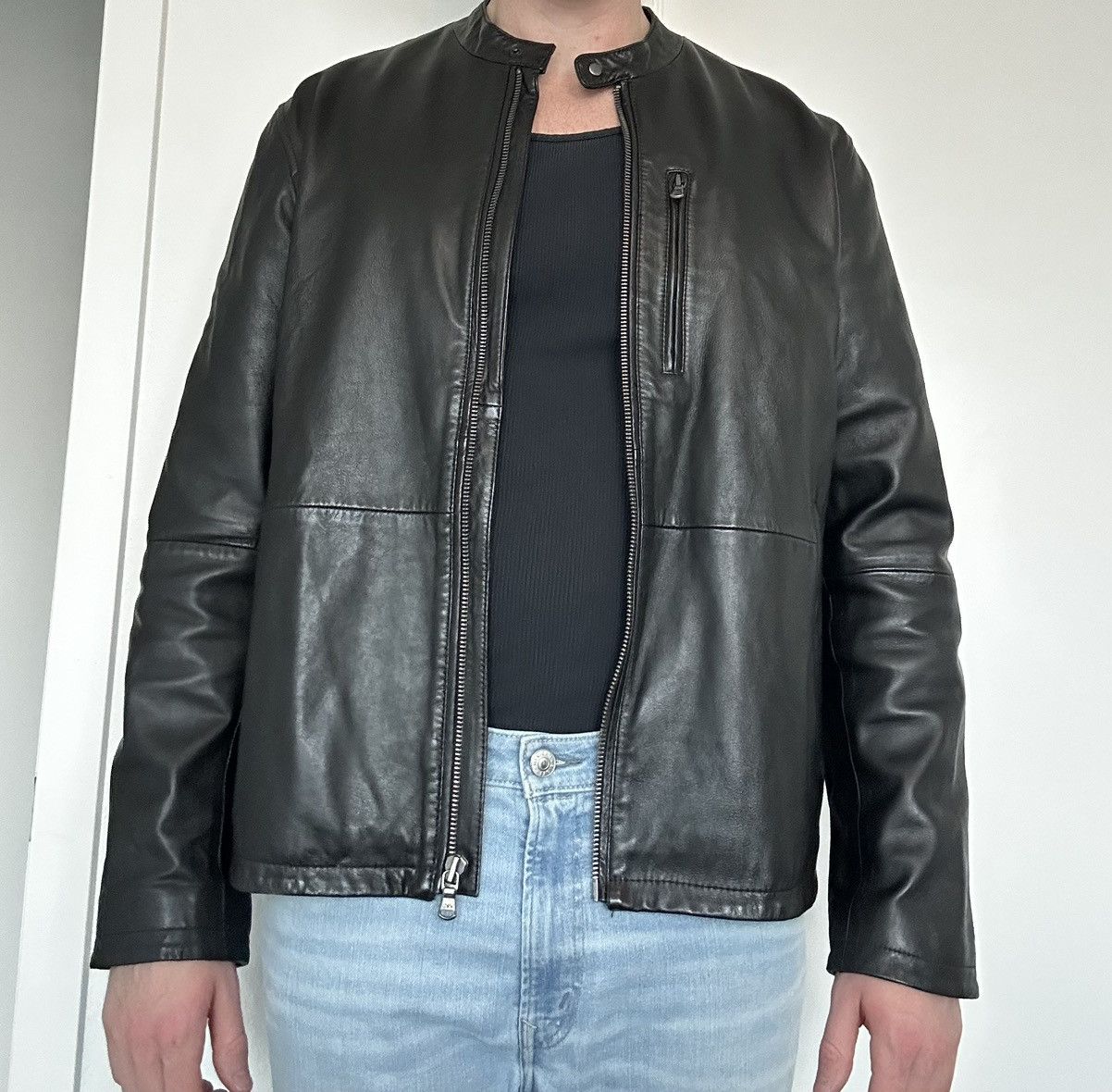 John Varvatos John Varvatos Leather Racer Jacket -Size XL Size US XL / EU 56 / 4 - 2 Thumbnail
