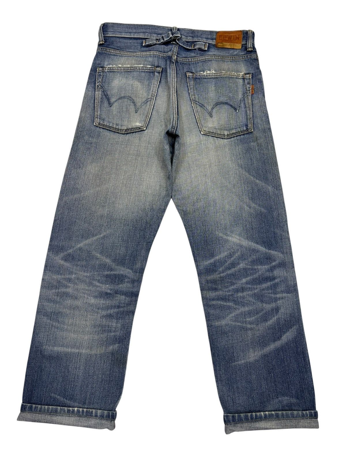Kapital Edwin 505z Selvedge Denim Baggy Jeans Buckle Back Size US 33 - 2 Thumbnail