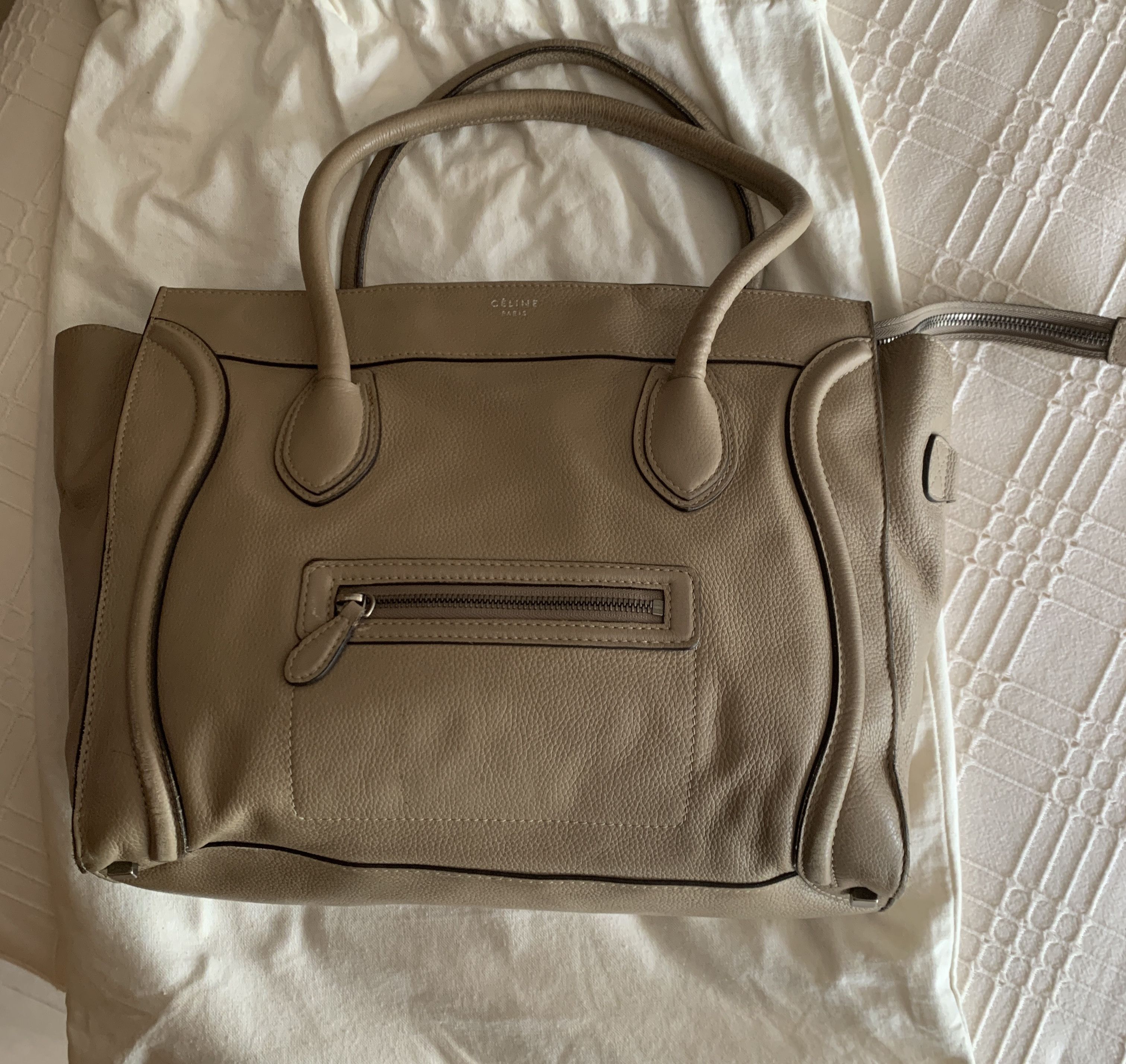 Celine CELINE MINI LUGGAGE TAUPE LEATHER Size ONE SIZE - 2 Thumbnail