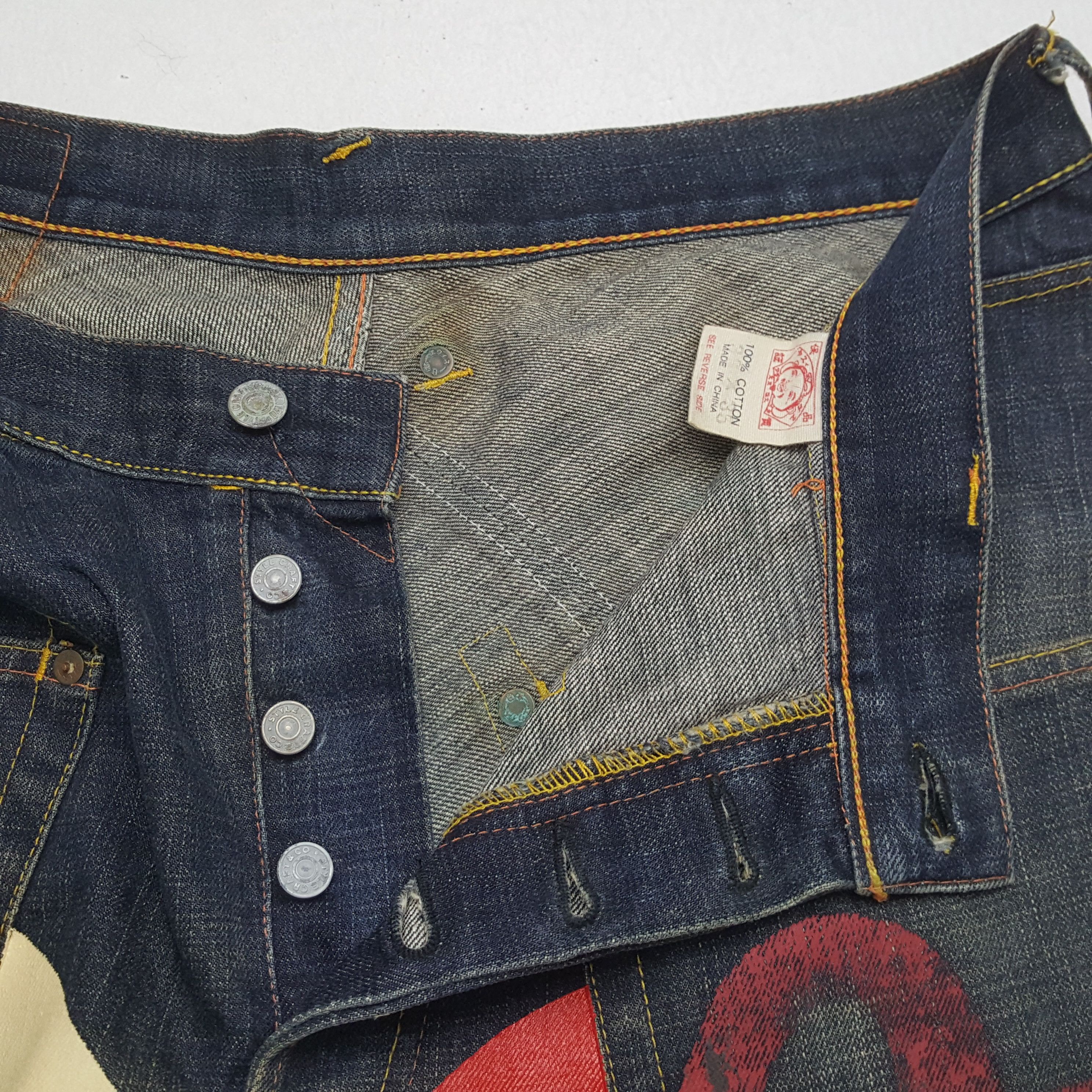 Evisu × Japanese Brand × Vintage EVISU Japanese Brand Streetwear Custom Daicock Jeans Size US 36 / EU 52 - 12 Thumbnail