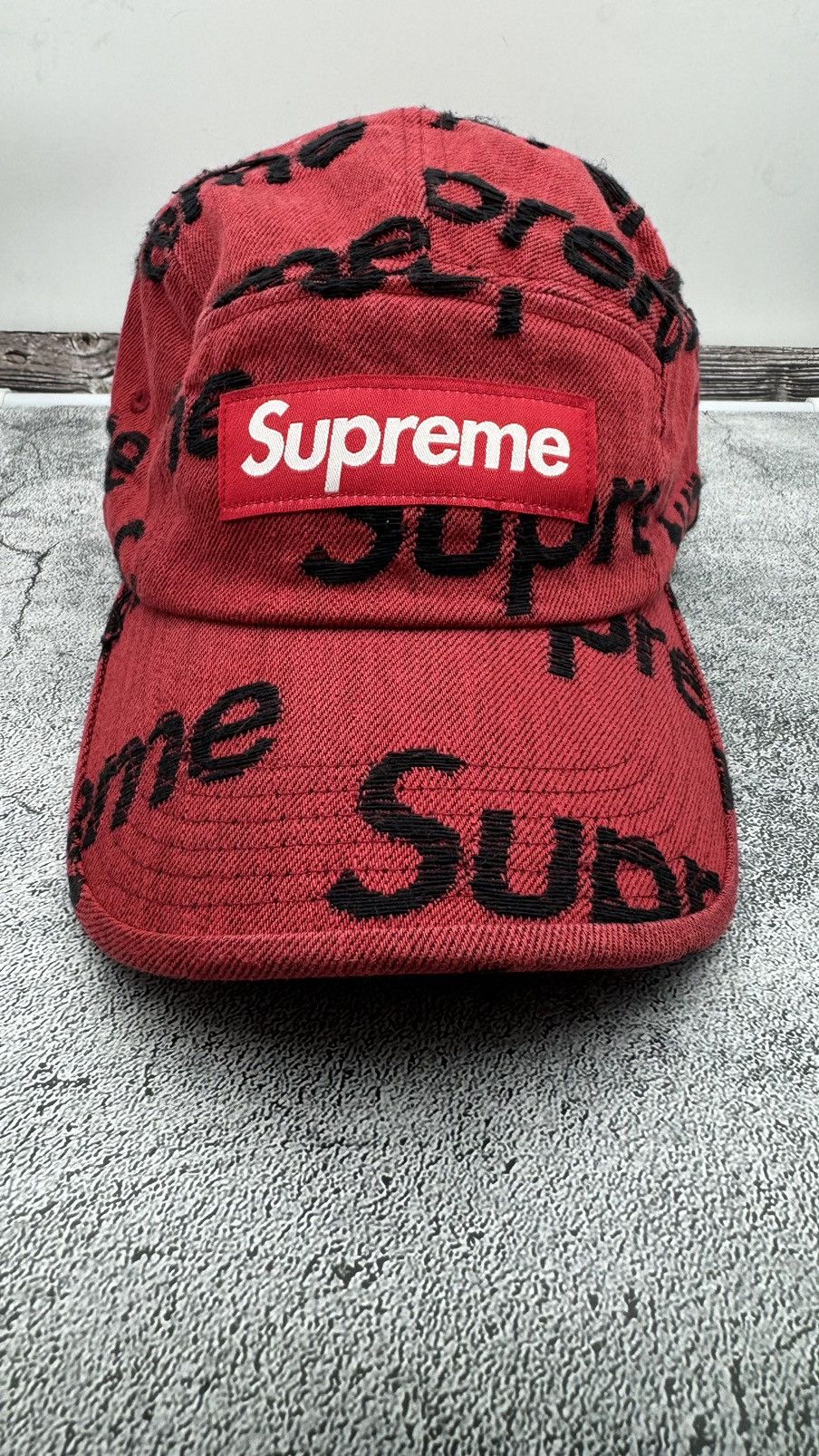 Supreme Supreme frayed logos denim camp cap | Grailed