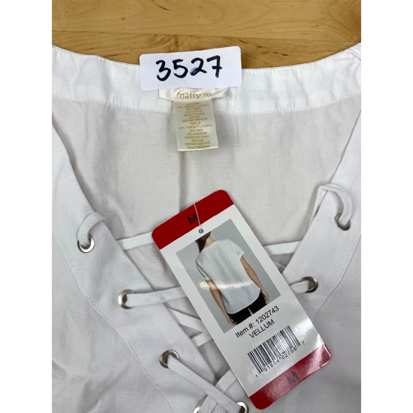 Vintage NWT Matty M White Sleeveless Blouse M Womens Vellum Size M Size M / US 6-8 / IT 42-44 - 2 Thumbnail